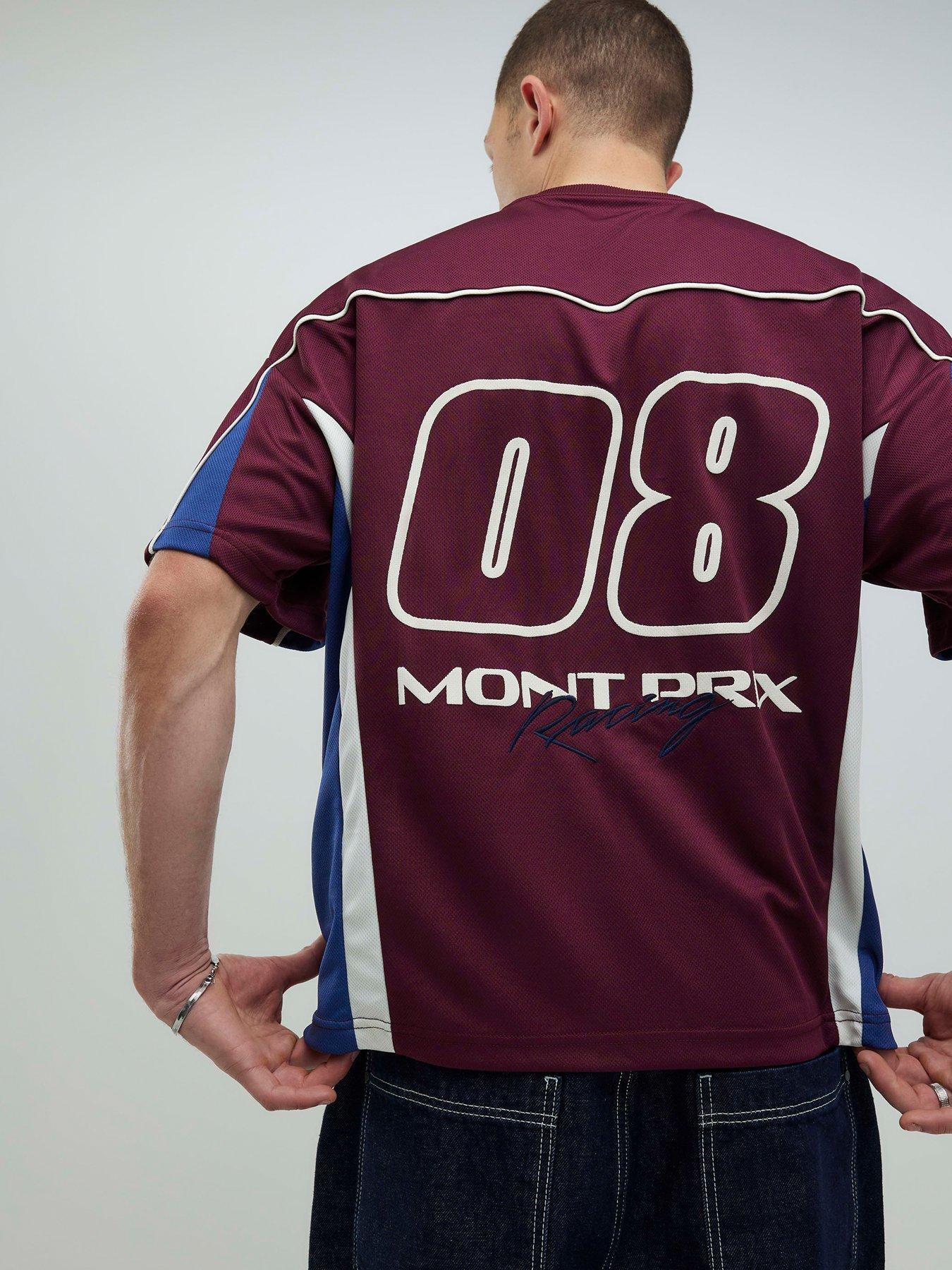 River Island Montprix Football Short Sleeve T-Shirt - Red