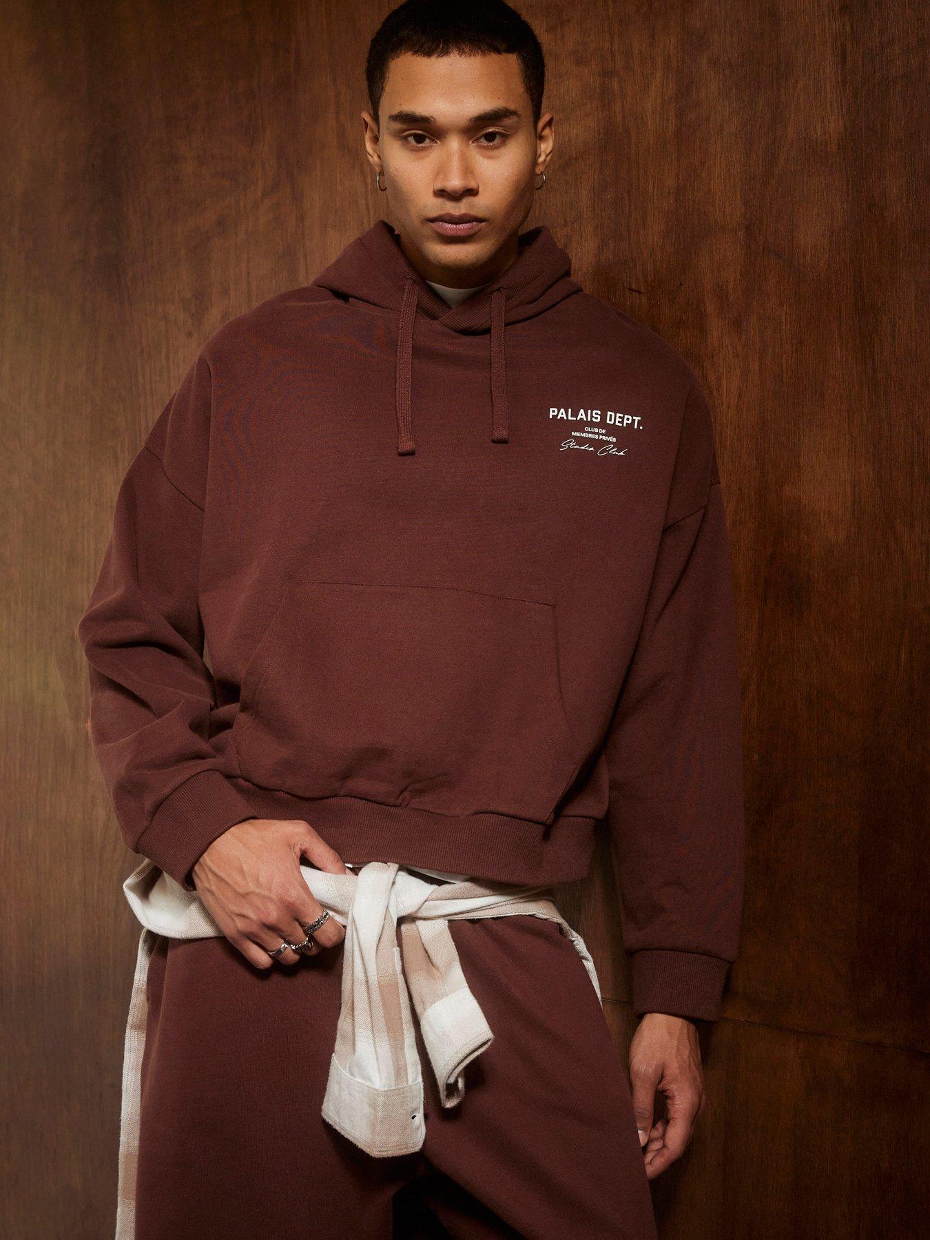 Image 2 of 4 of River Island Palais Dept Hoodie - Dark Brown