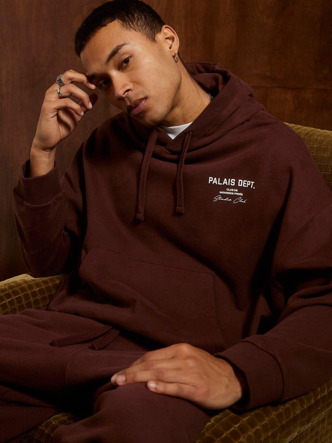 Image 4 of 4 of River Island Palais Dept Hoodie - Dark Brown