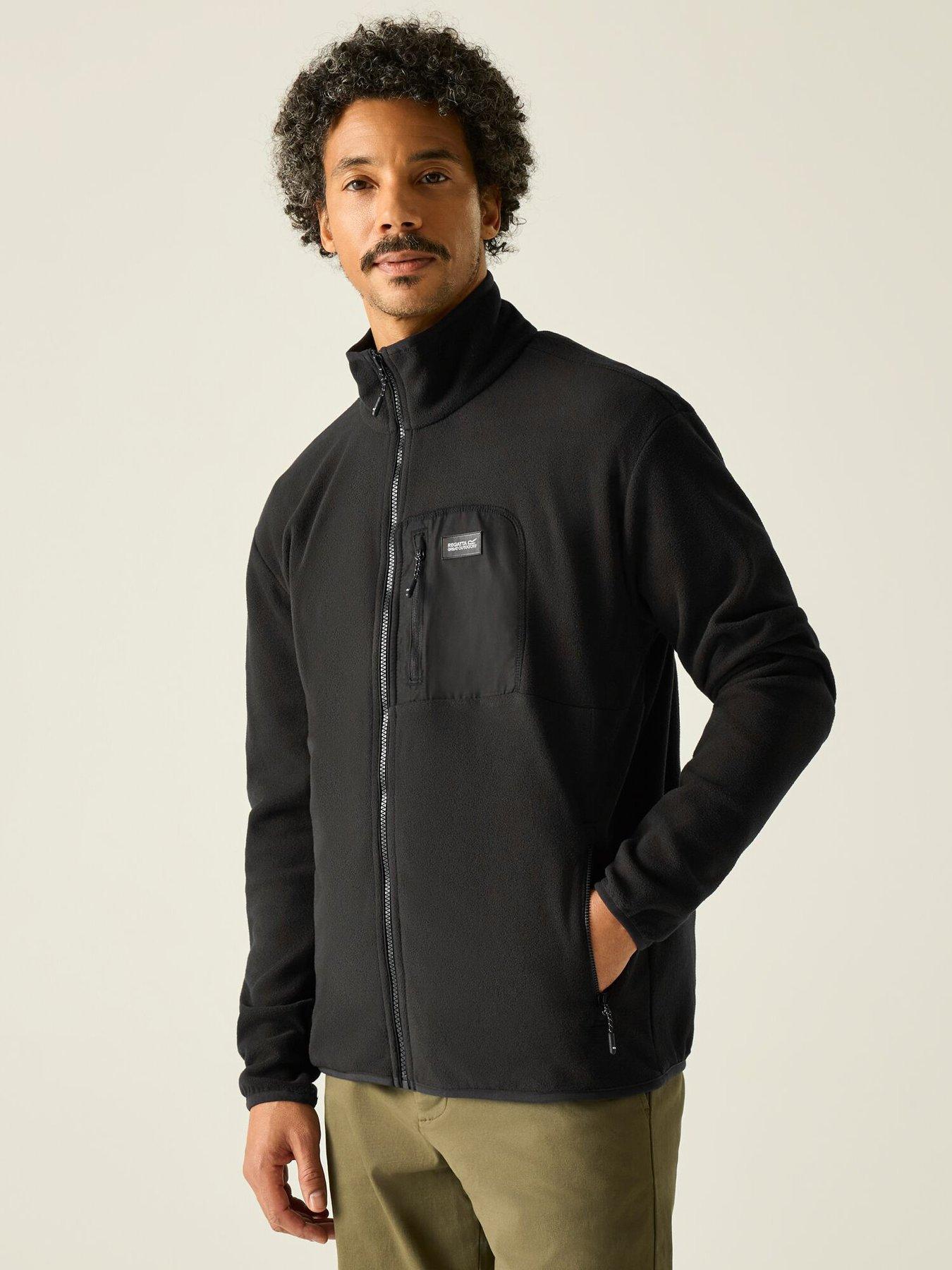 Regatta Mens Frankie Full Zip Fleece, Black, Size 2Xl, Men