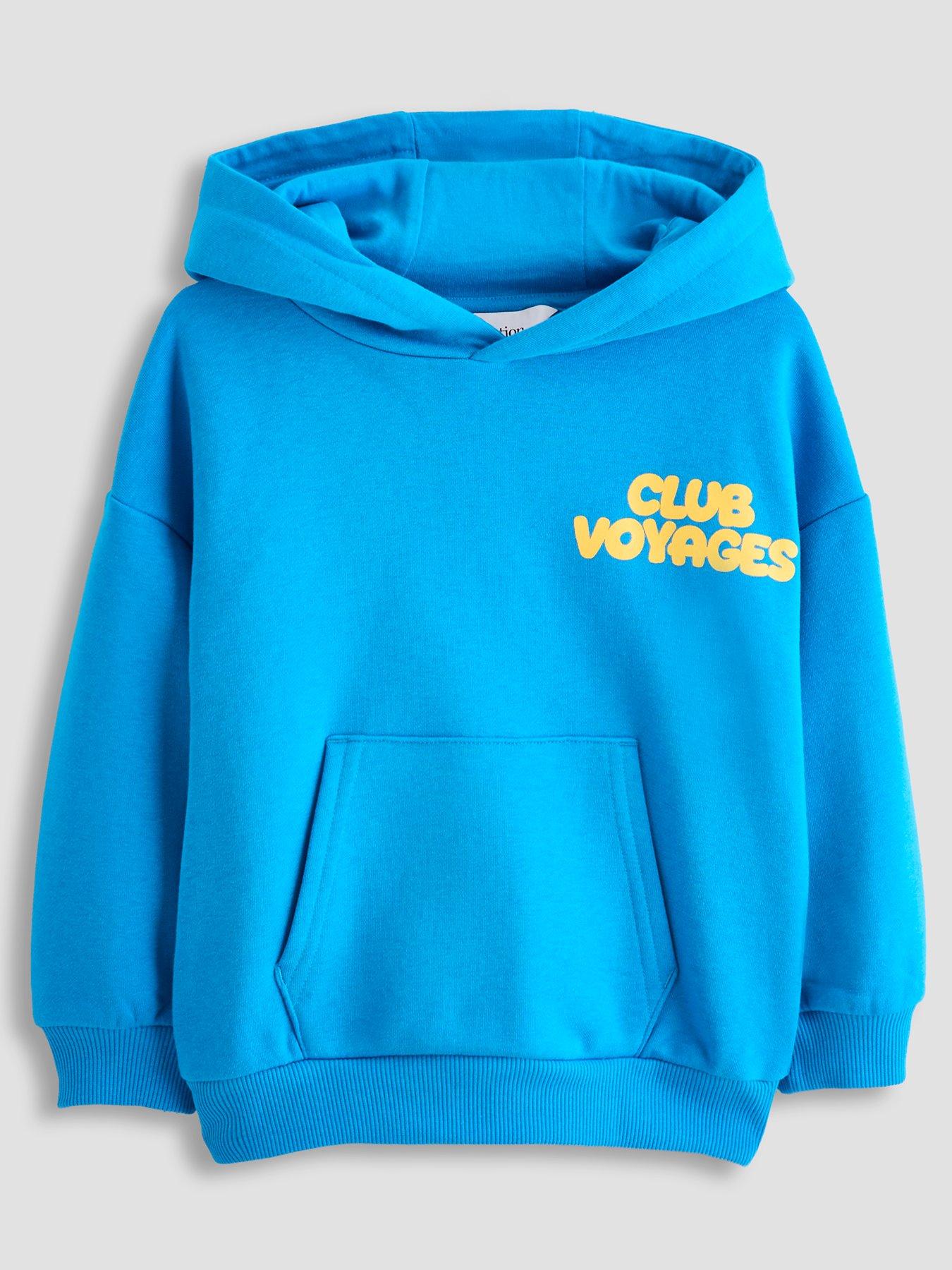 The Very Collection Boys Club Voyage Back Print Hoodie - Blue