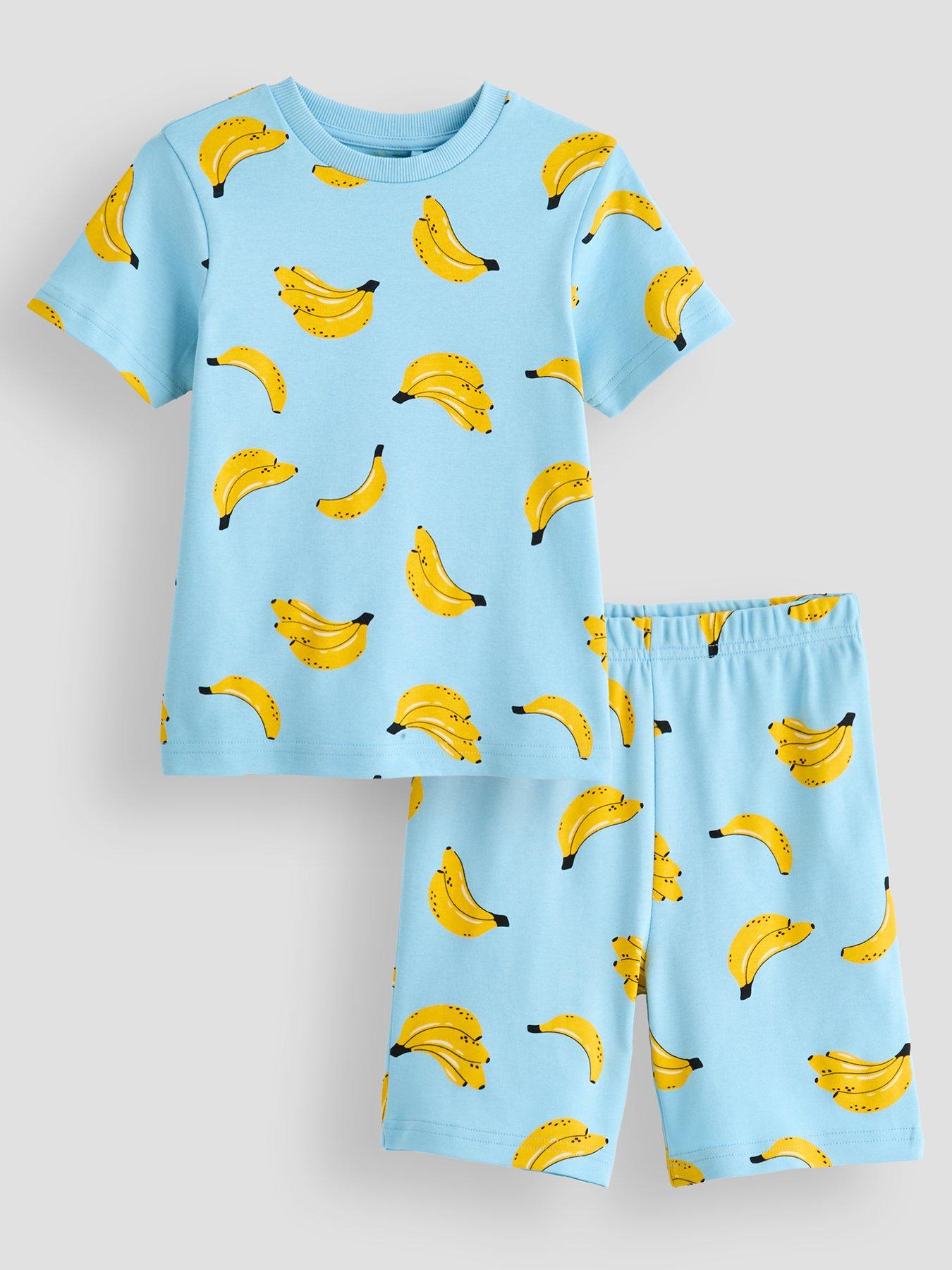 The Very Collection Boys Fruit Print Pyjama Short Set - Blue