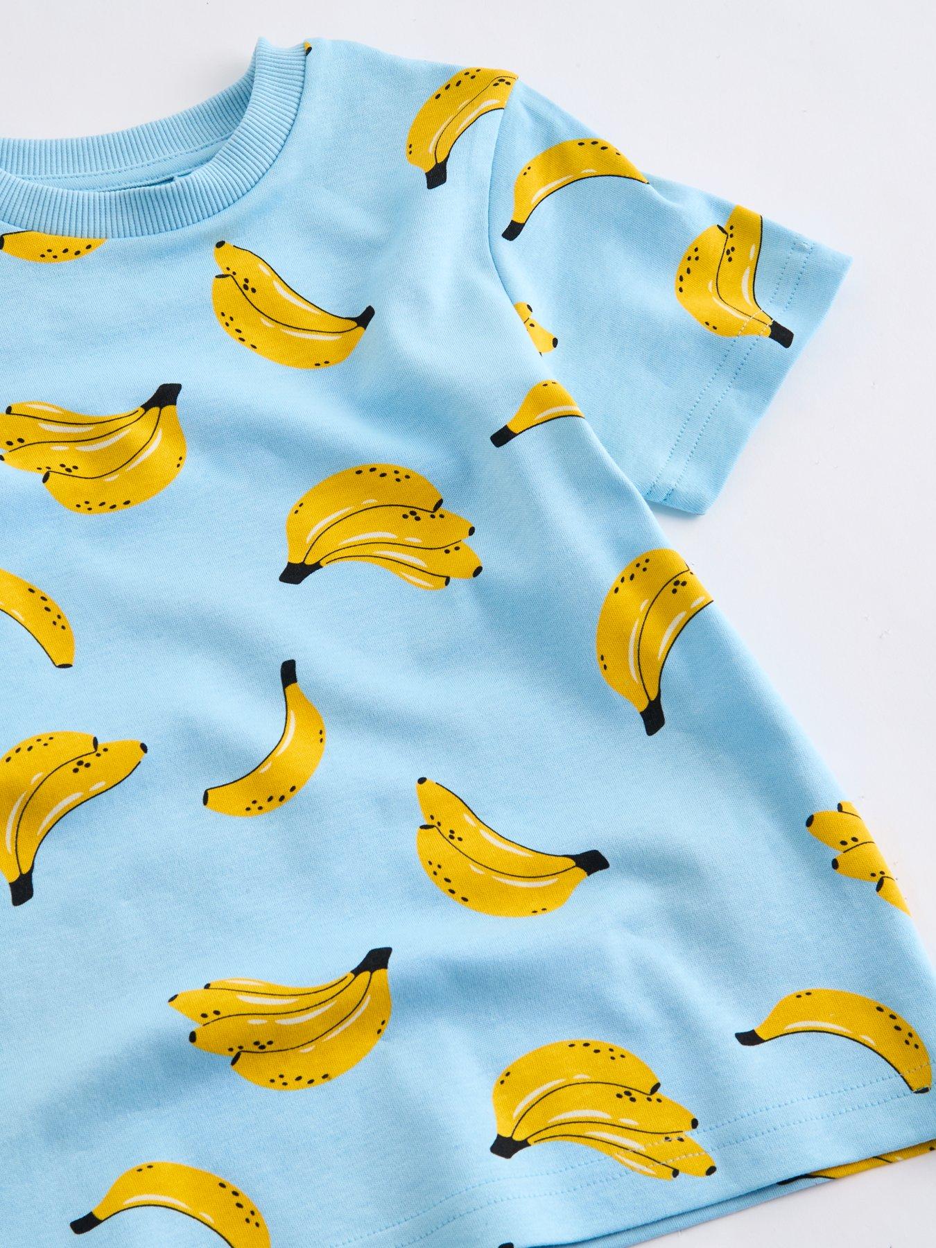 Image 3 of 4 of The Very Collection Boys Fruit Print Pyjama Short Set - Blue