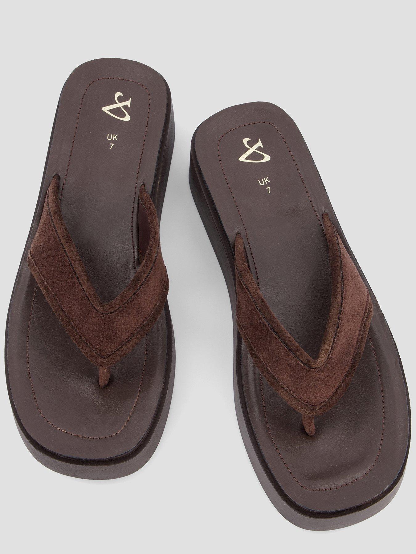 Image 3 of 7 of The Very Collection Wedge Toe Thong Sandal