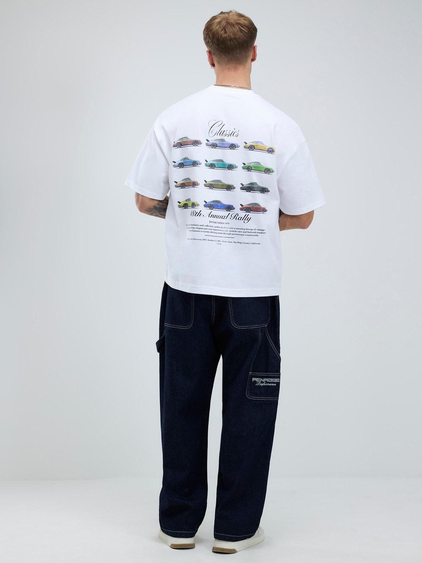 Image 1 of 4 of River Island Heritage Graphic T-Shirt - White