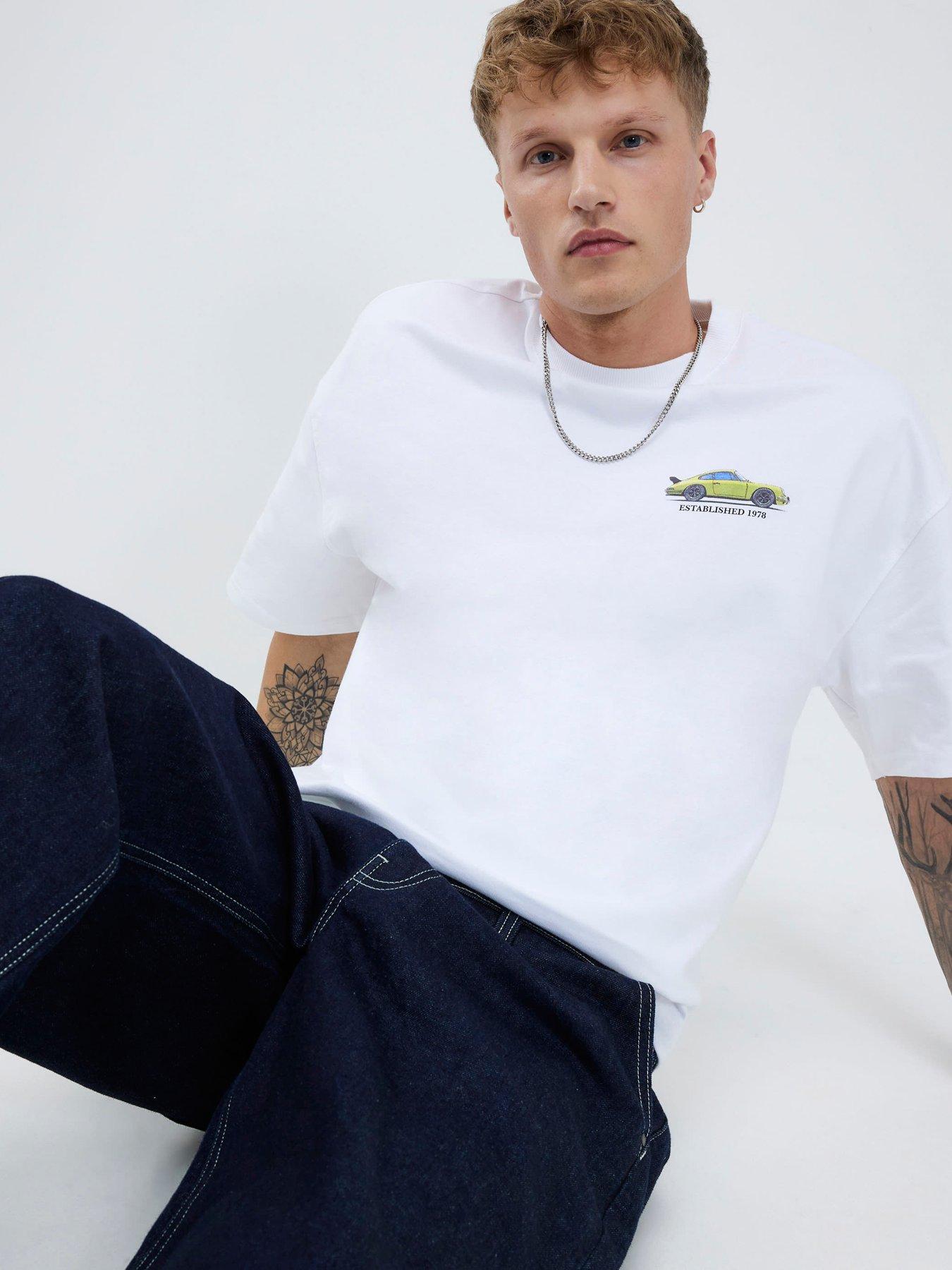 Image 2 of 4 of River Island Heritage Graphic T-Shirt - White