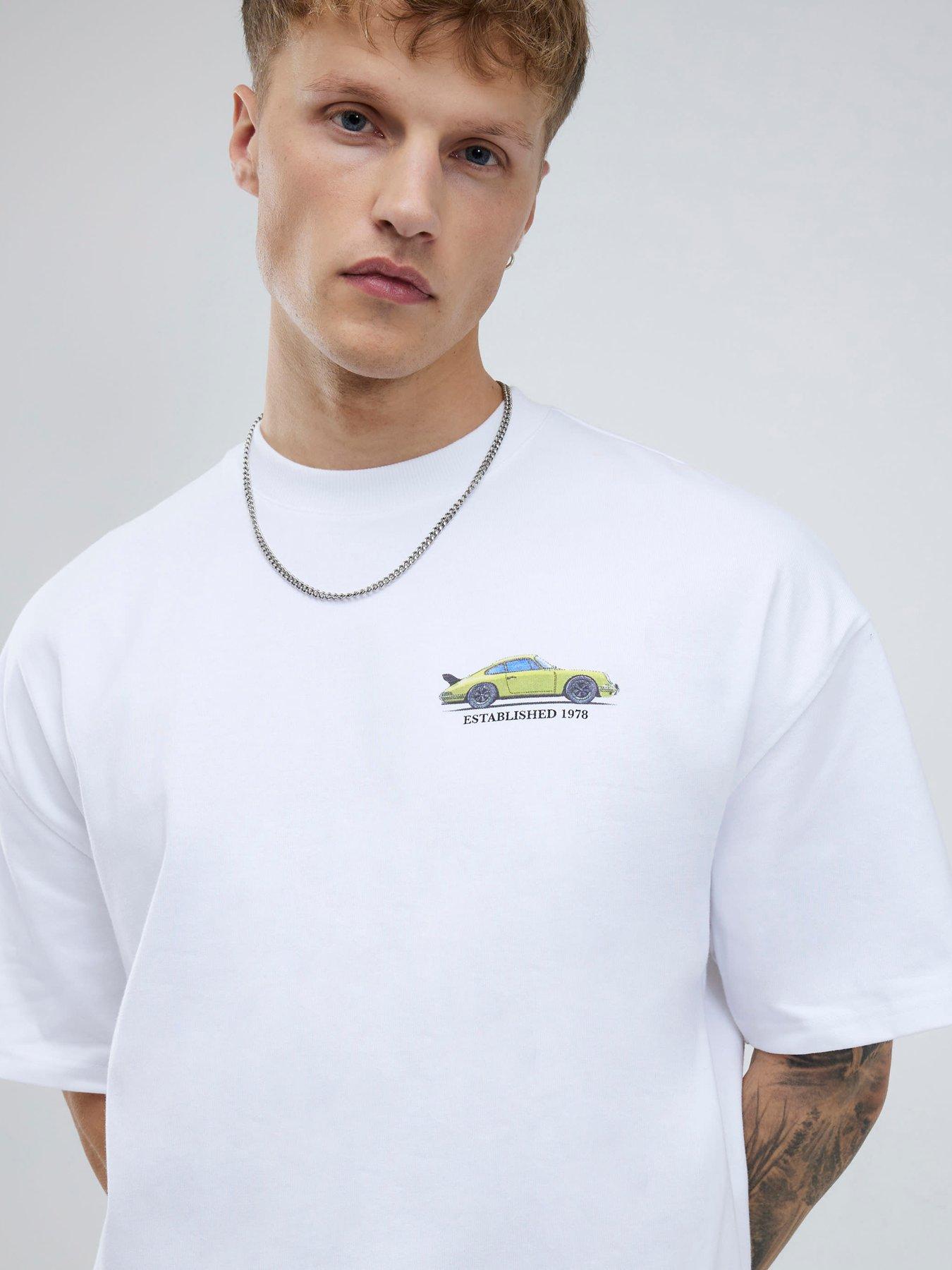 Image 4 of 4 of River Island Heritage Graphic T-Shirt - White