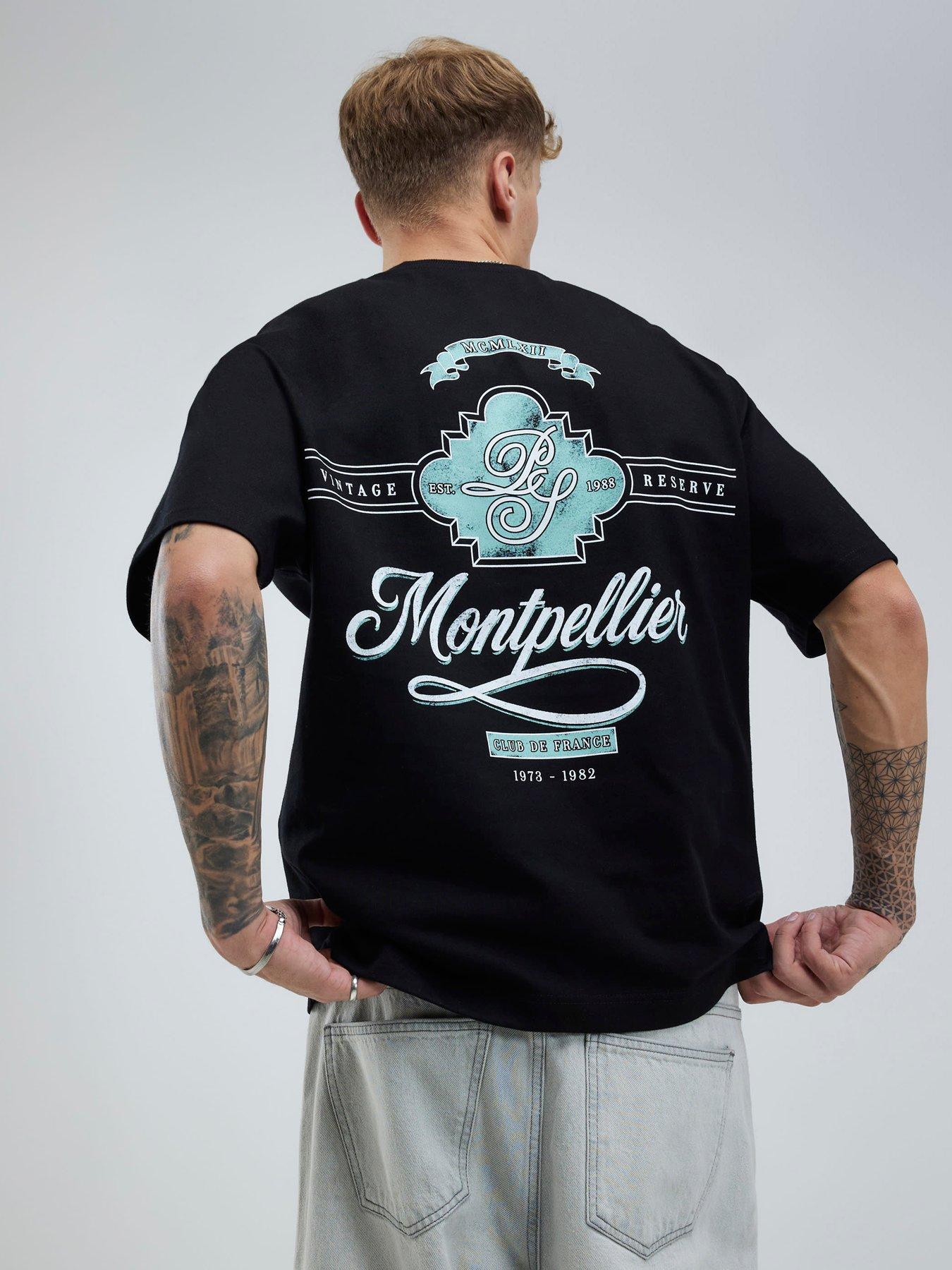 River Island Boulevard Graphic T-Shirt - Black