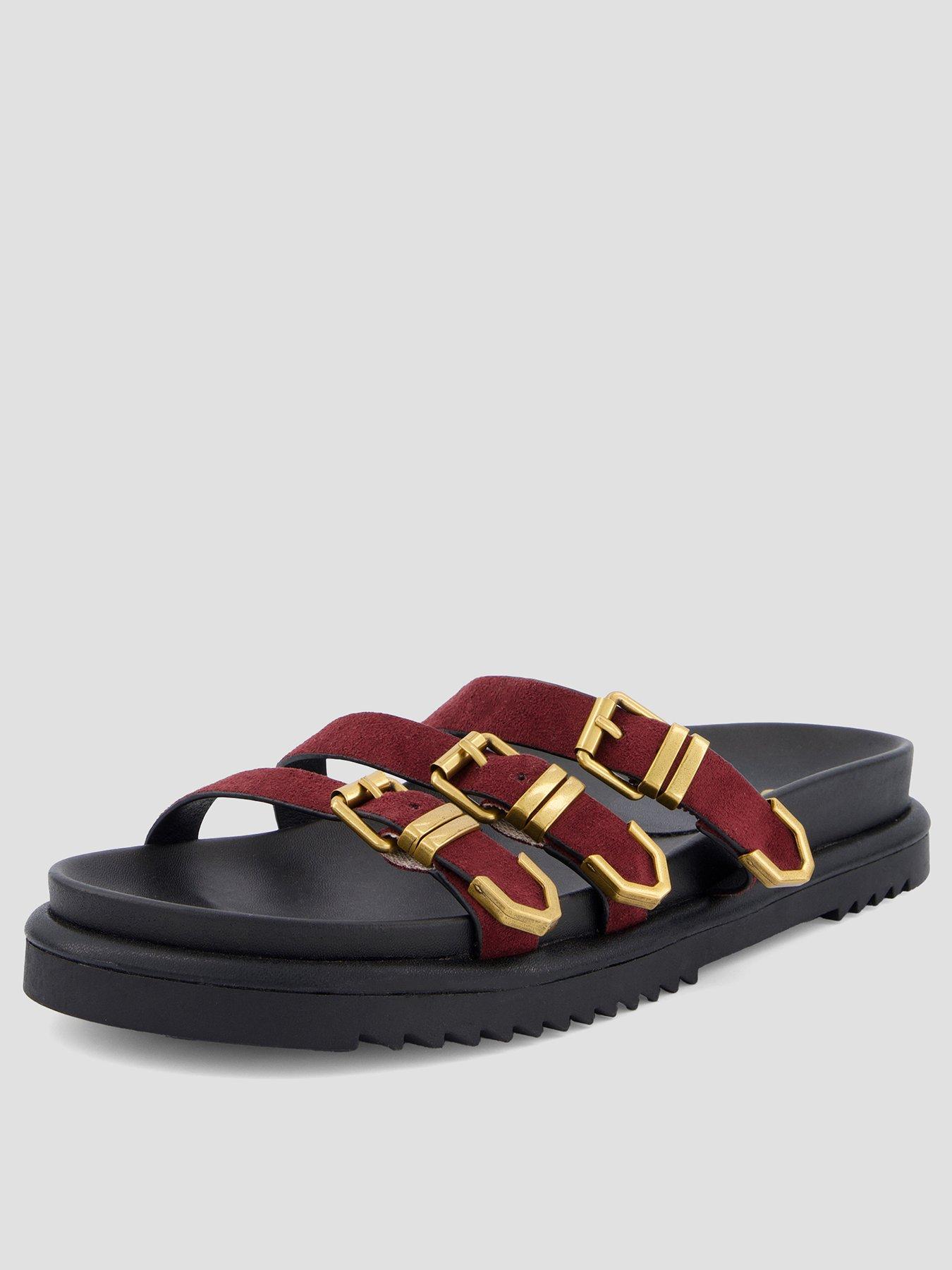 The Very Collection Strappy Buckle Footbed Slider Sandal