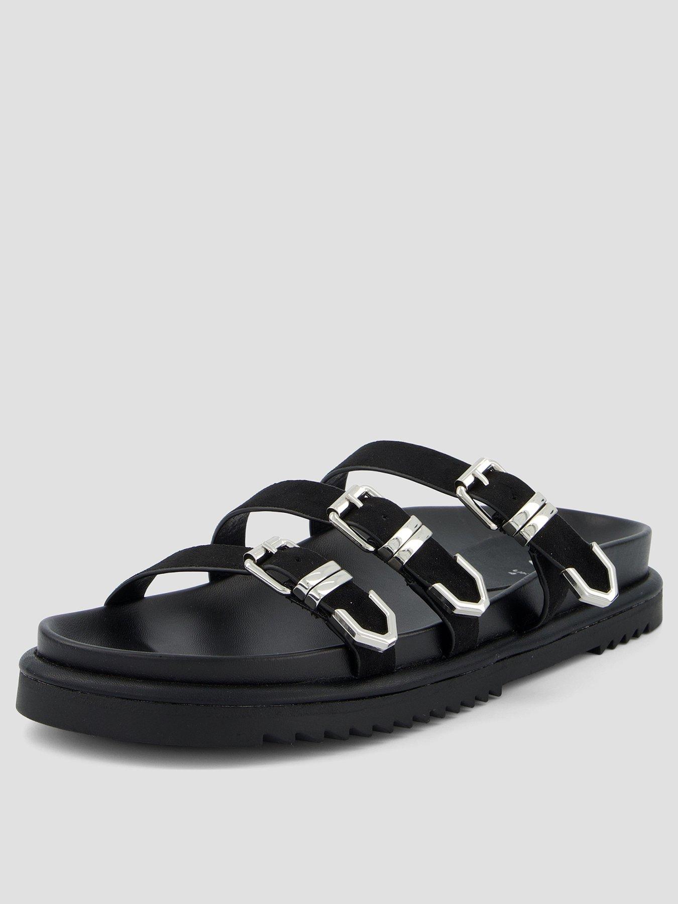 The Very Collection Strappy Buckle Footbed Slider Sandal