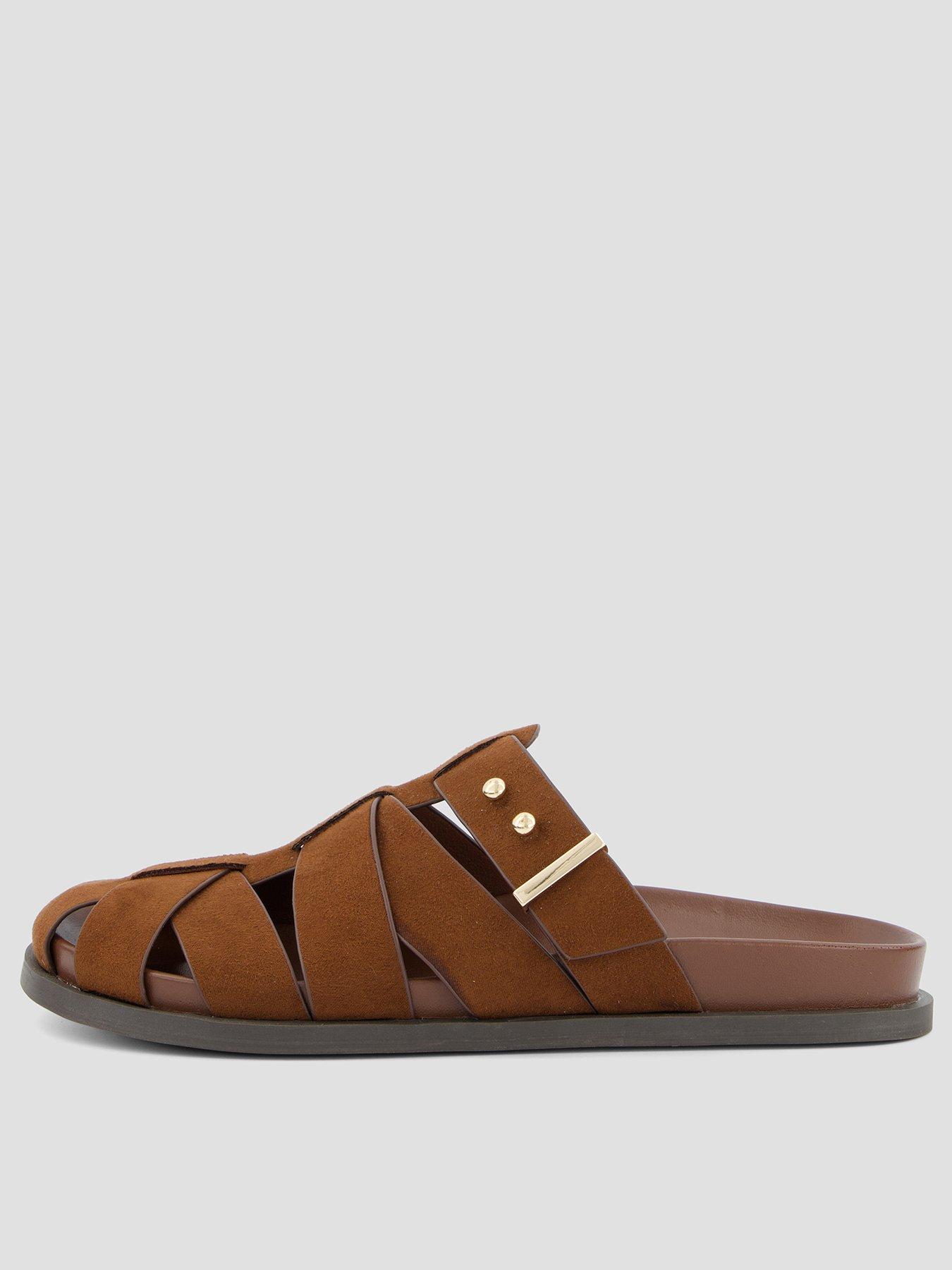 The Very Collection Caged Mule Clog - Chocolate