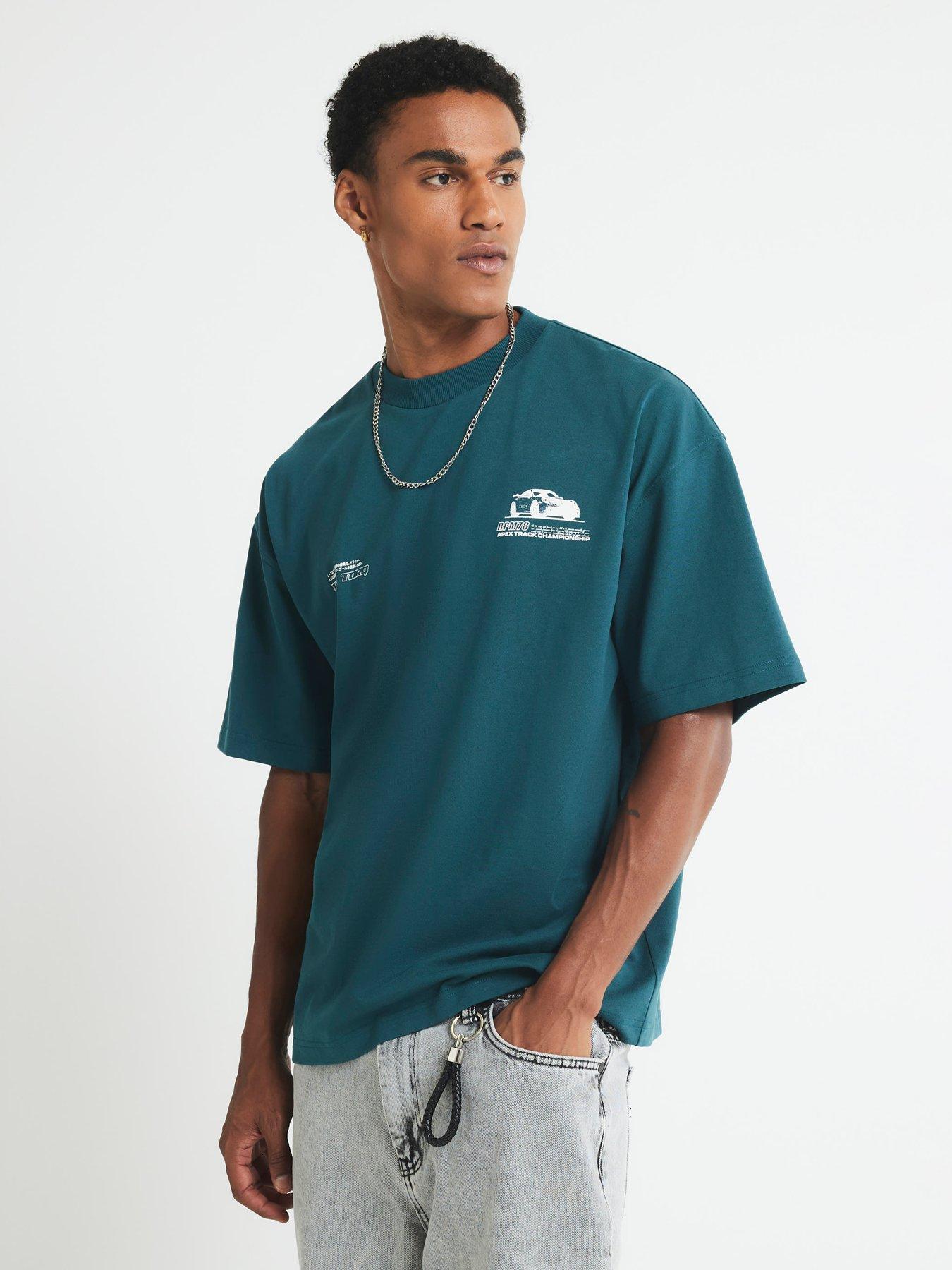 River Island 78 Racing Short Sleeve T-Shirt - Green