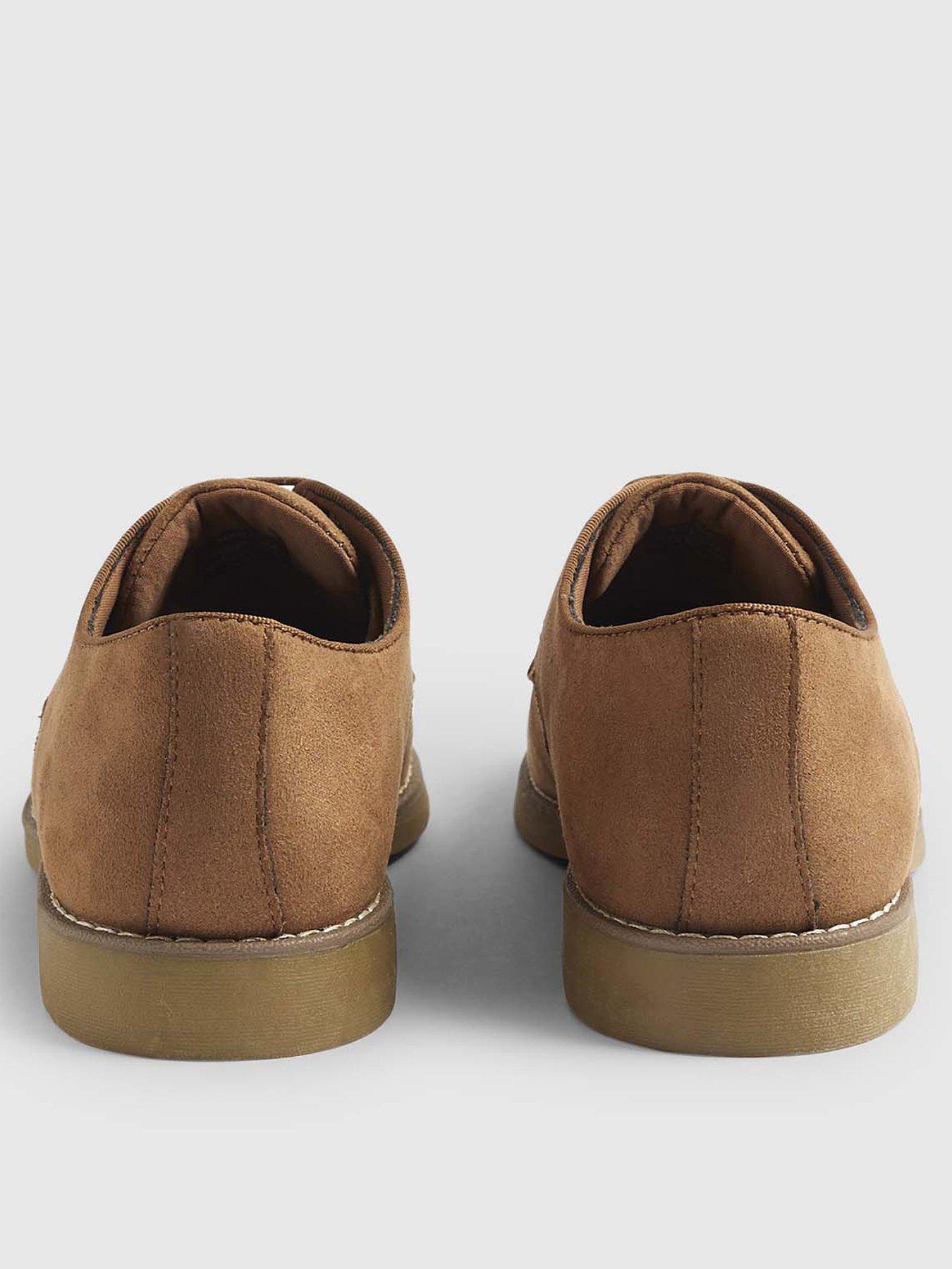 Image 3 of 5 of River Island Faux Suede Brogue Shoe - Brown
