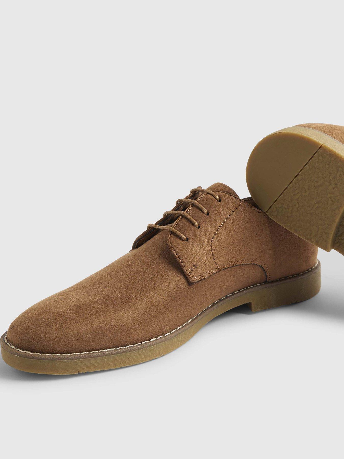 Image 5 of 5 of River Island Faux Suede Brogue Shoe - Brown