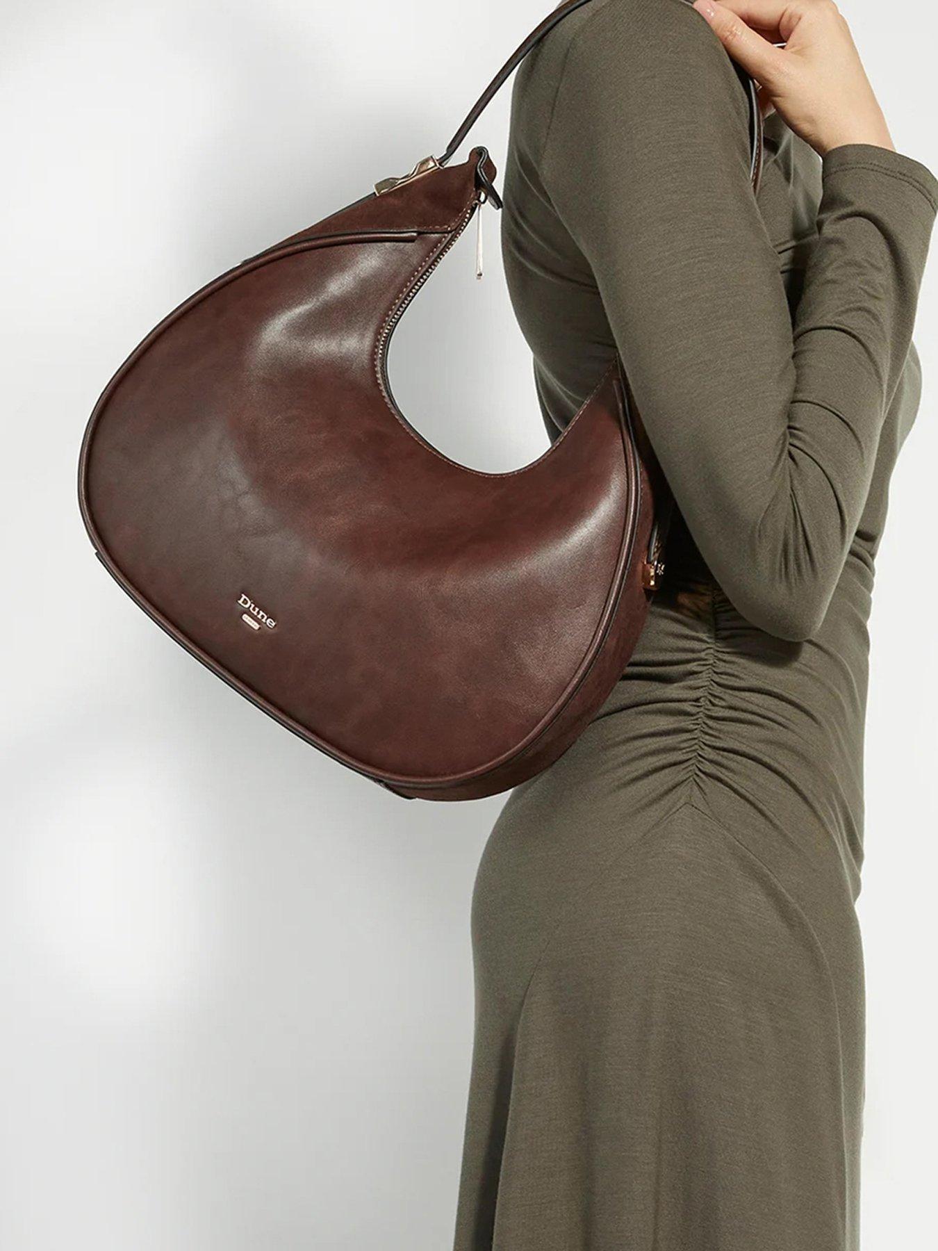 Image 1 of 6 of Dune London Dedicated Scoop Shoulder Bag - Brown