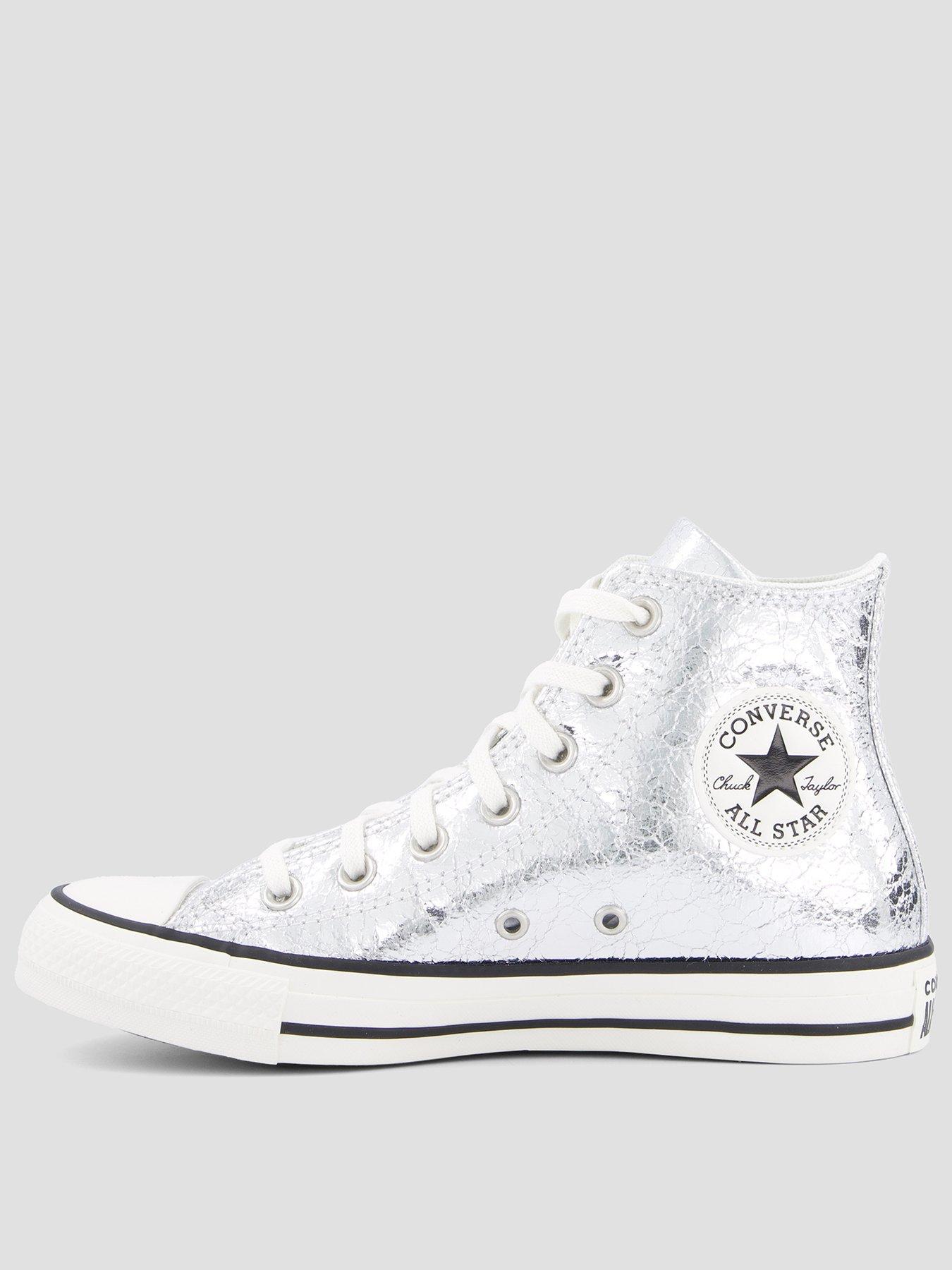 Converse Womens Chuck Taylor Hi All Star - Silver