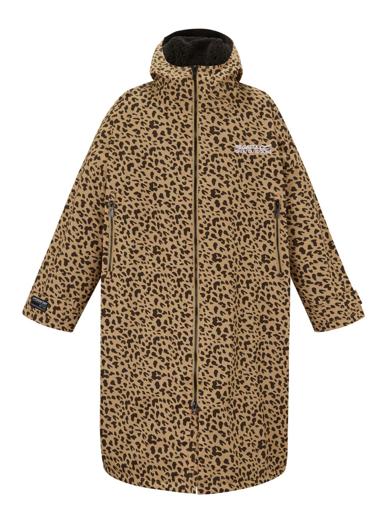 Image 6 of 7 of Regatta Womens Waterproof Leopard Printed Robe - Brown