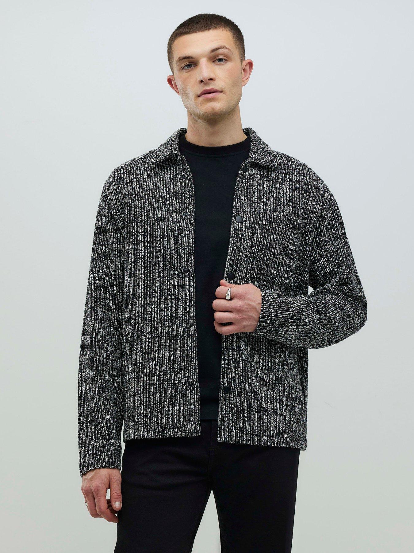 River Island Knit Look Shacket - Grey
