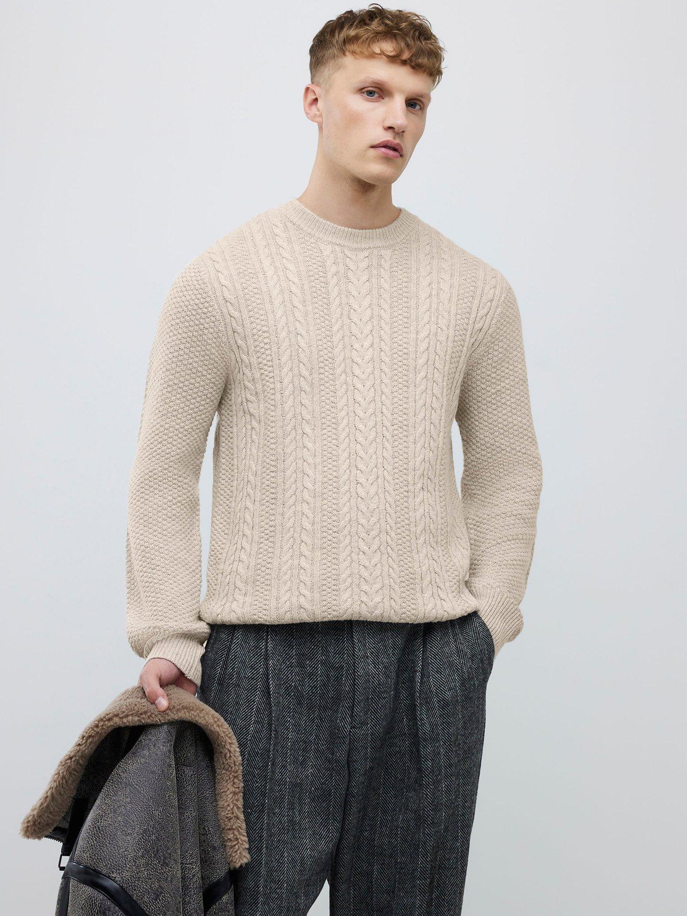 River Island Midweight Cable Knitted Jumper - Cream
