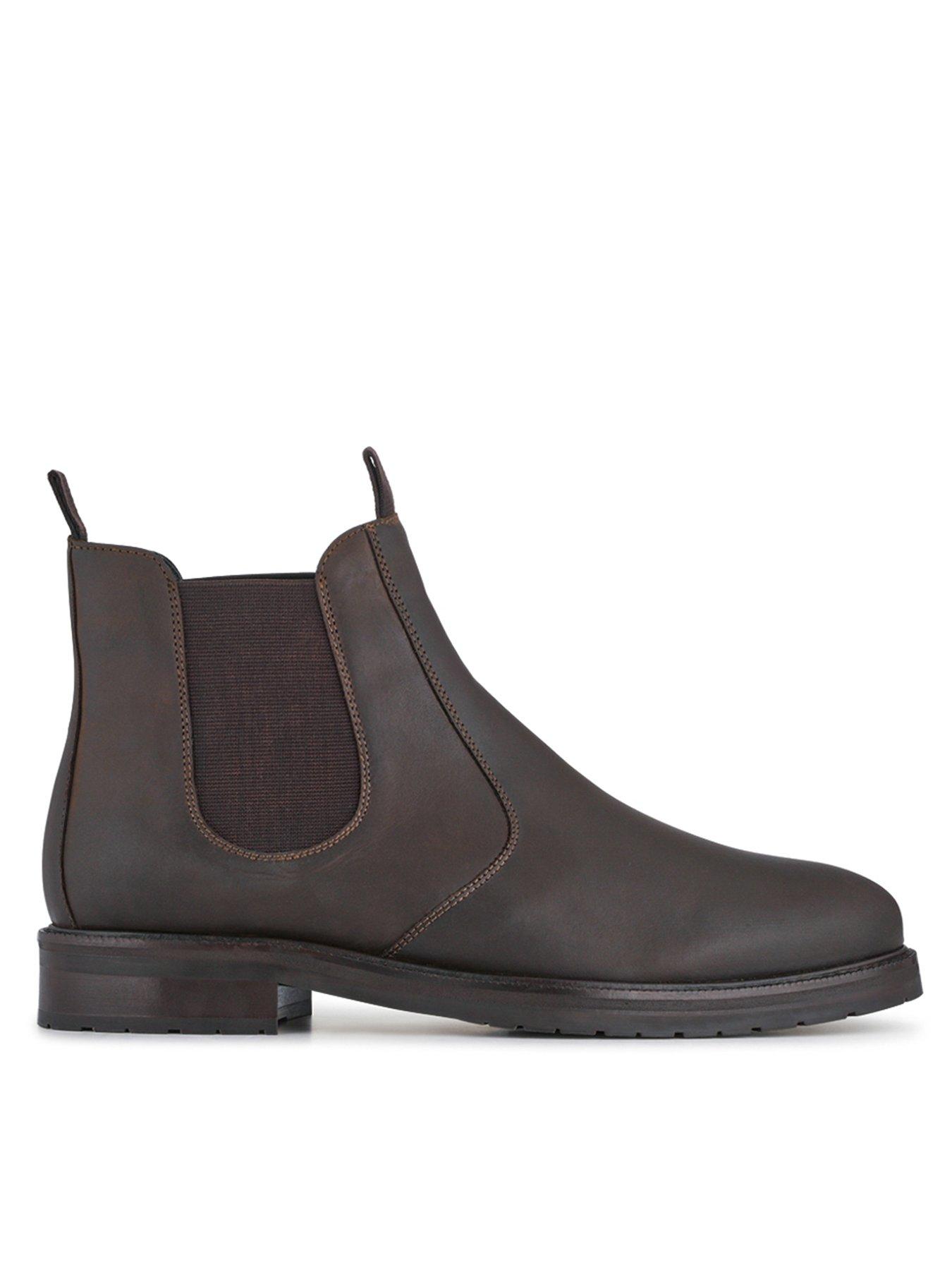 Jones Bootmaker Emile Wide Fit Leather Slip On Boot - Brown