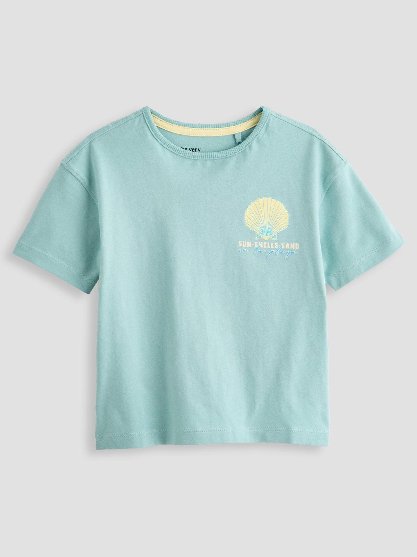 The Very Collection Boys Shell Back Graphic T-Shirt - Blue