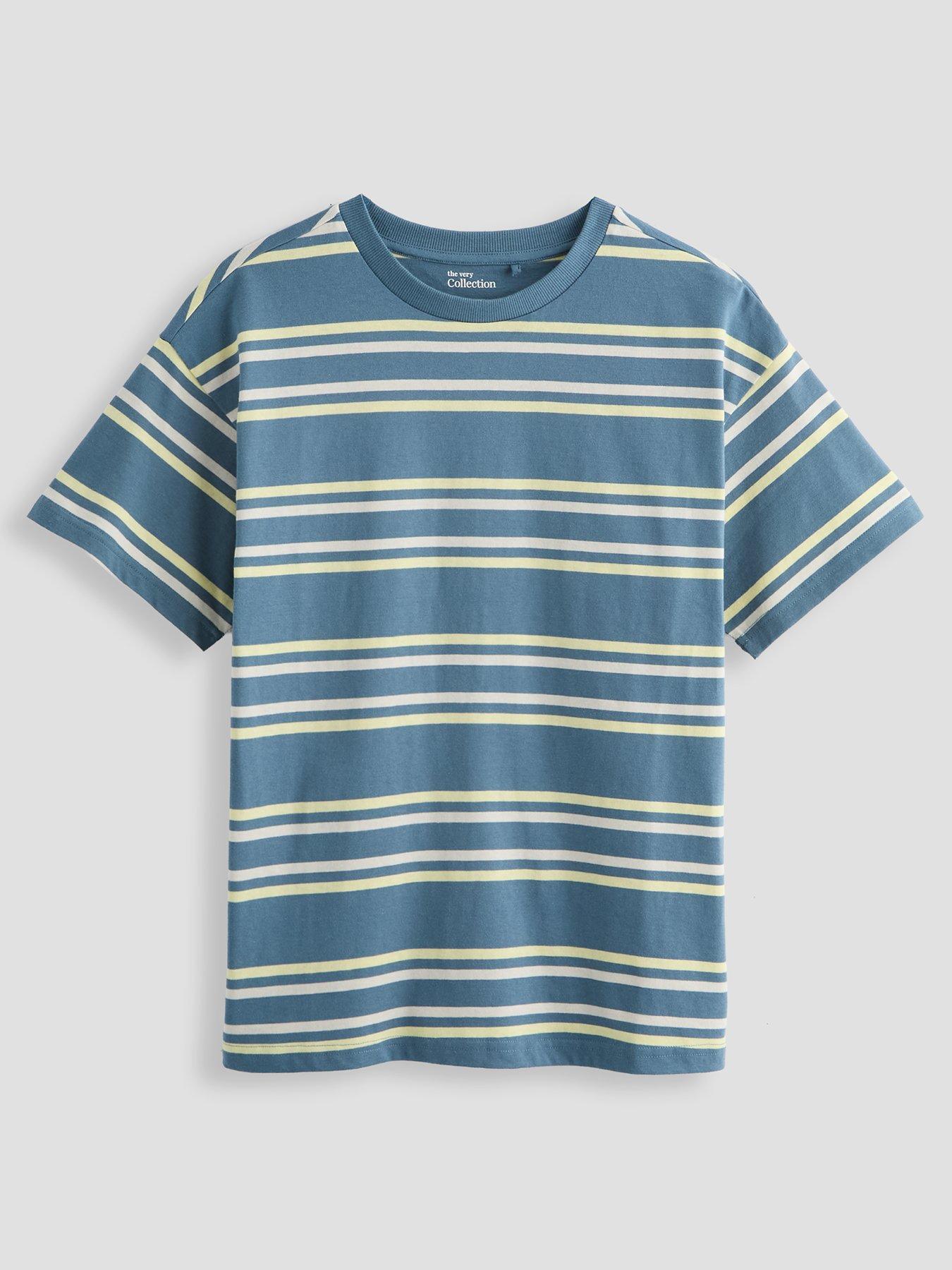 Image 2 of 5 of The Very Collection Boys 5 Pack Stripe Detail Tshirt