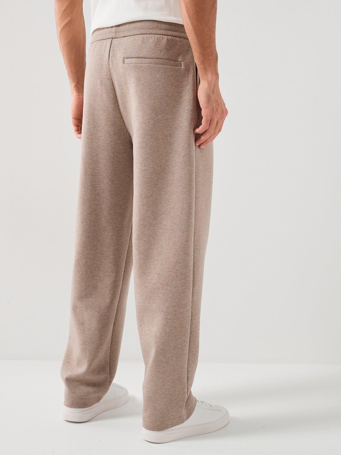 Image 2 of 6 of Armani Exchange Wide Leg Joggers - Light Brown