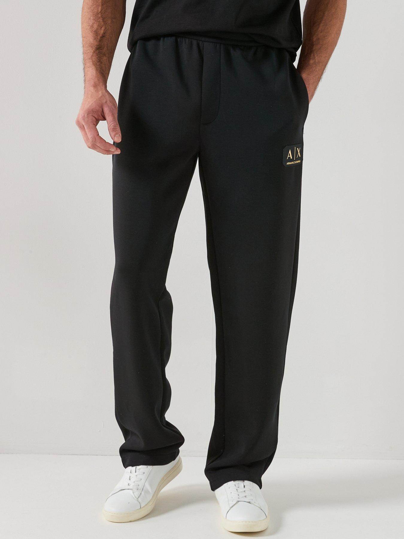 armani-exchange-logo-joggers-black