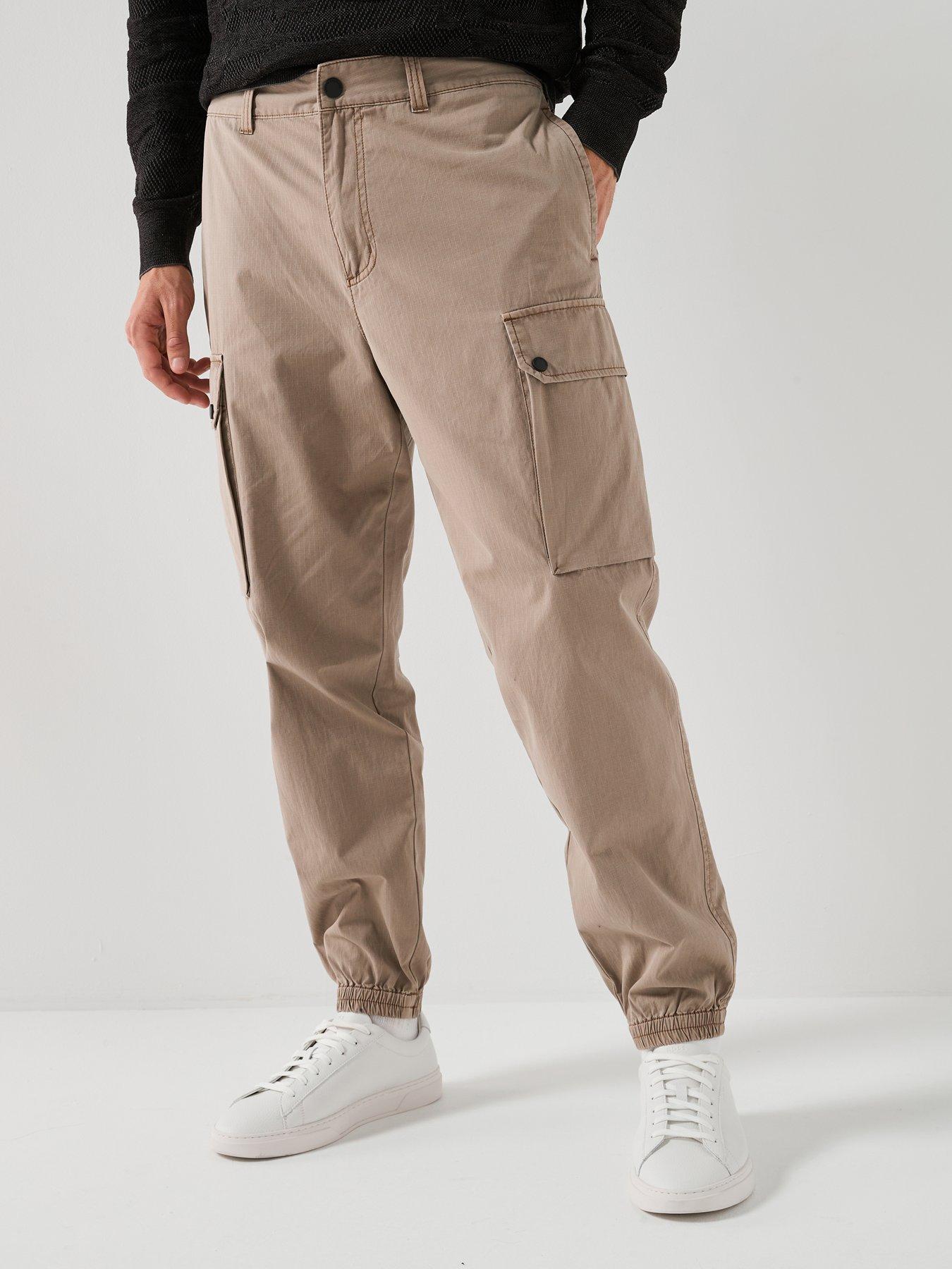 Armani Exchange Ripstop Cargo Pants, Natural, Size 34, Inside Leg Regular, Men