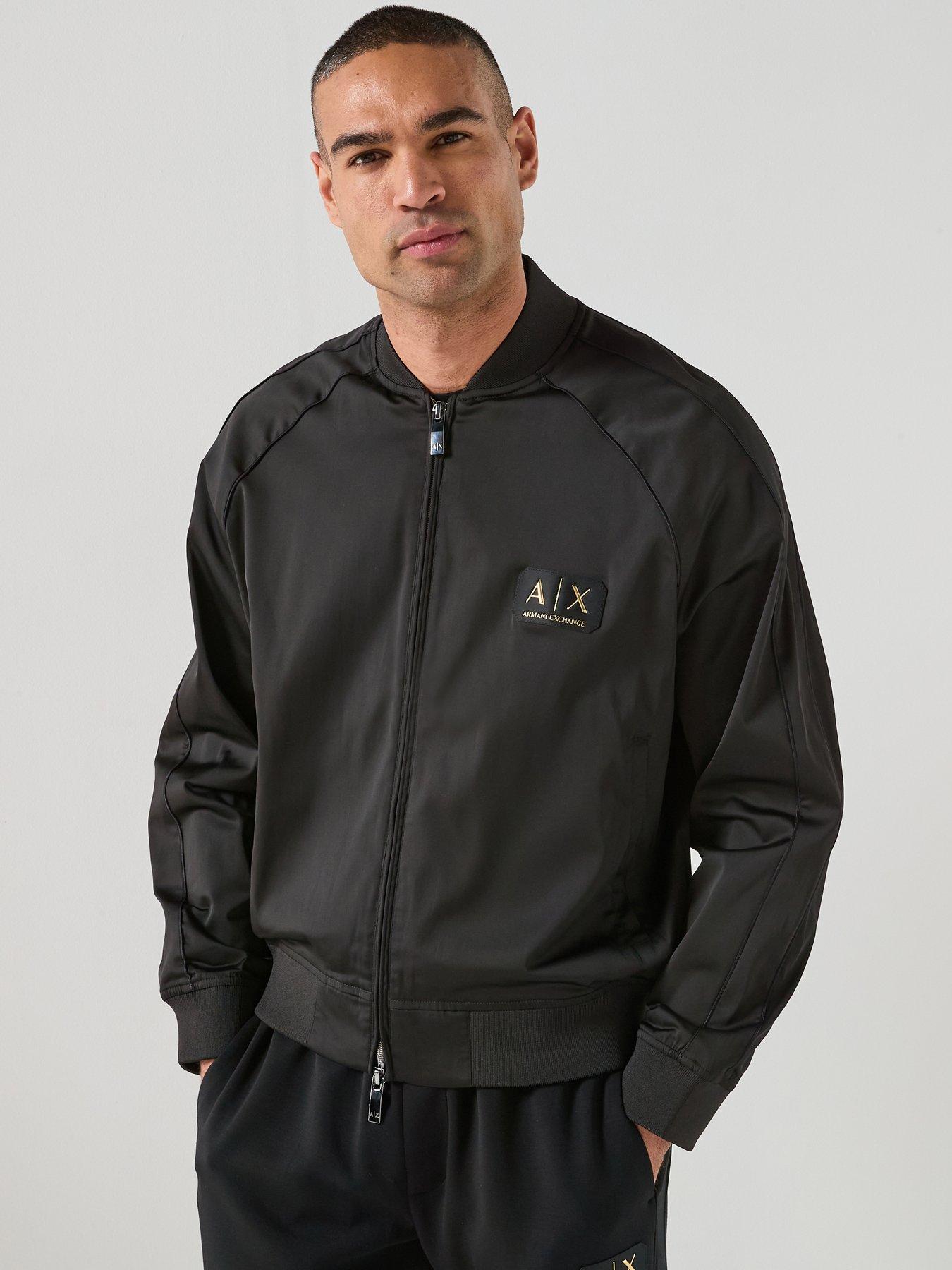 Armani Exchange Logo Blouson Jacket - Black/Gold | Very