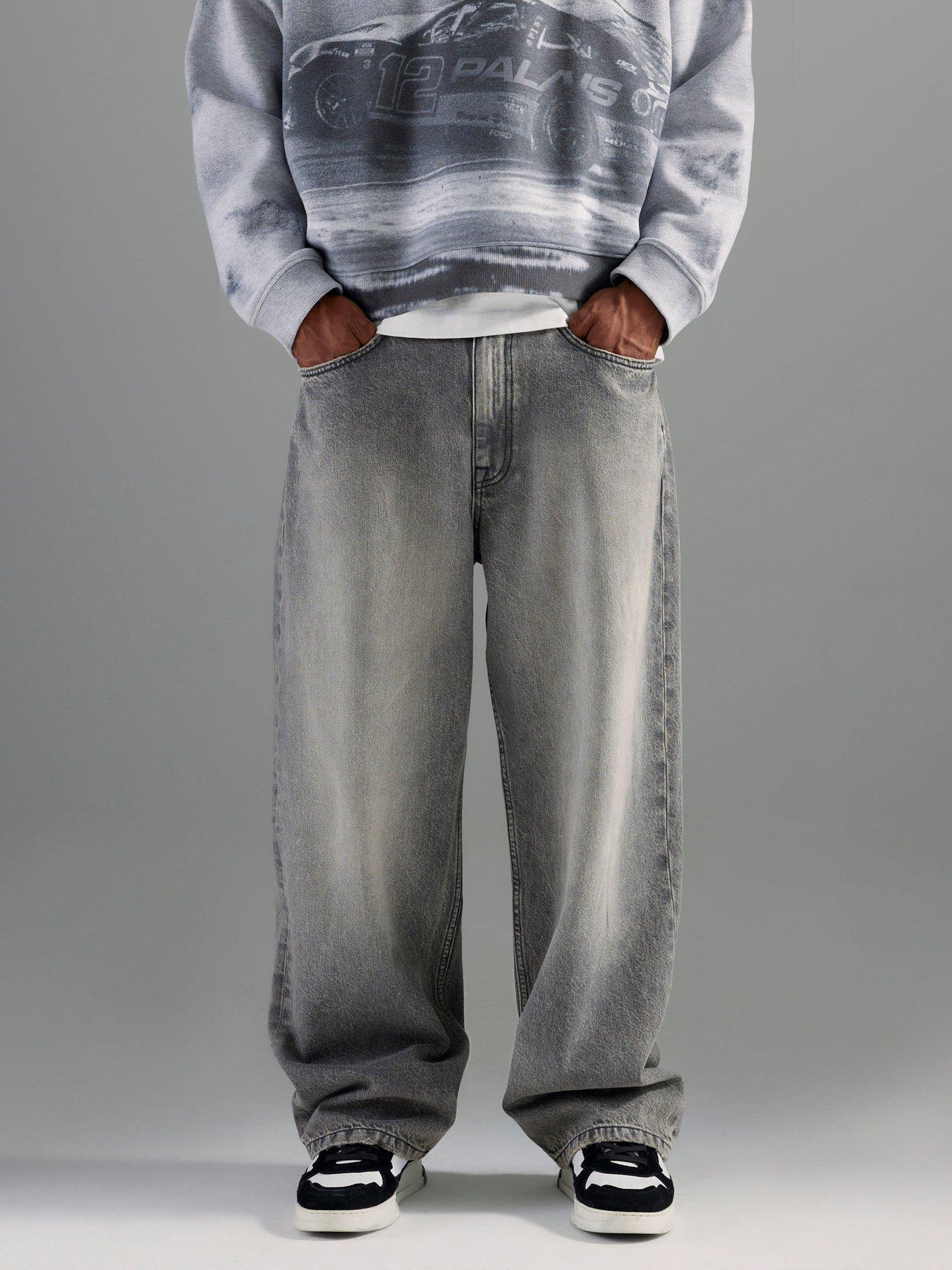 River Island Leverne Baggyy Jeans - Grey