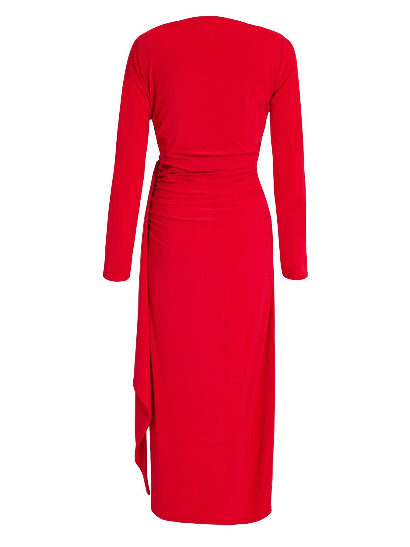 quiz red bodycon dress Ruffle Side Midi Exclusive Designs Princess Diana Porcelain Doll, Color:Ivory Pink Ombre