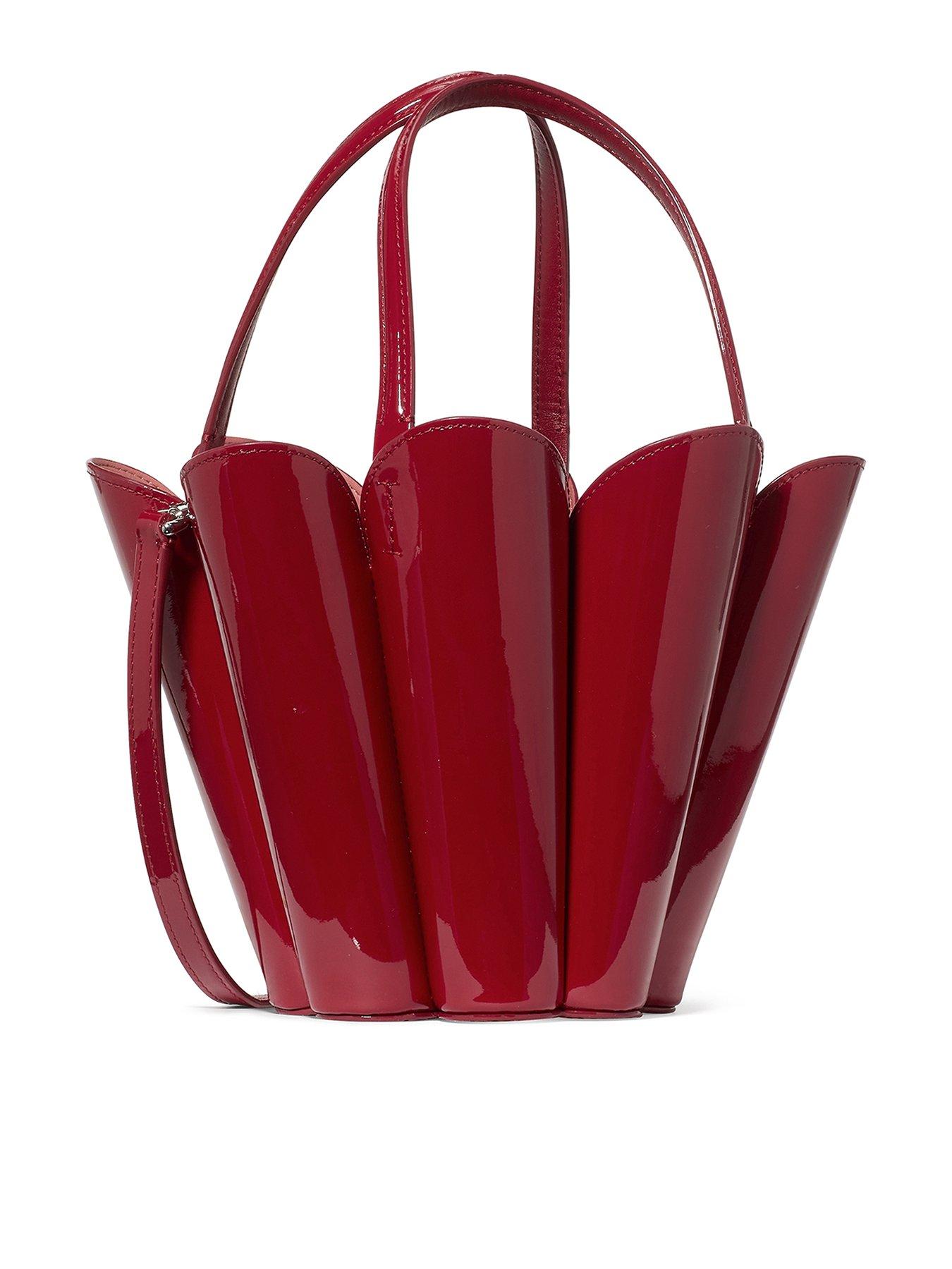 Kate Spade New York The Patent Leather The Flower Bucket Bag - Red