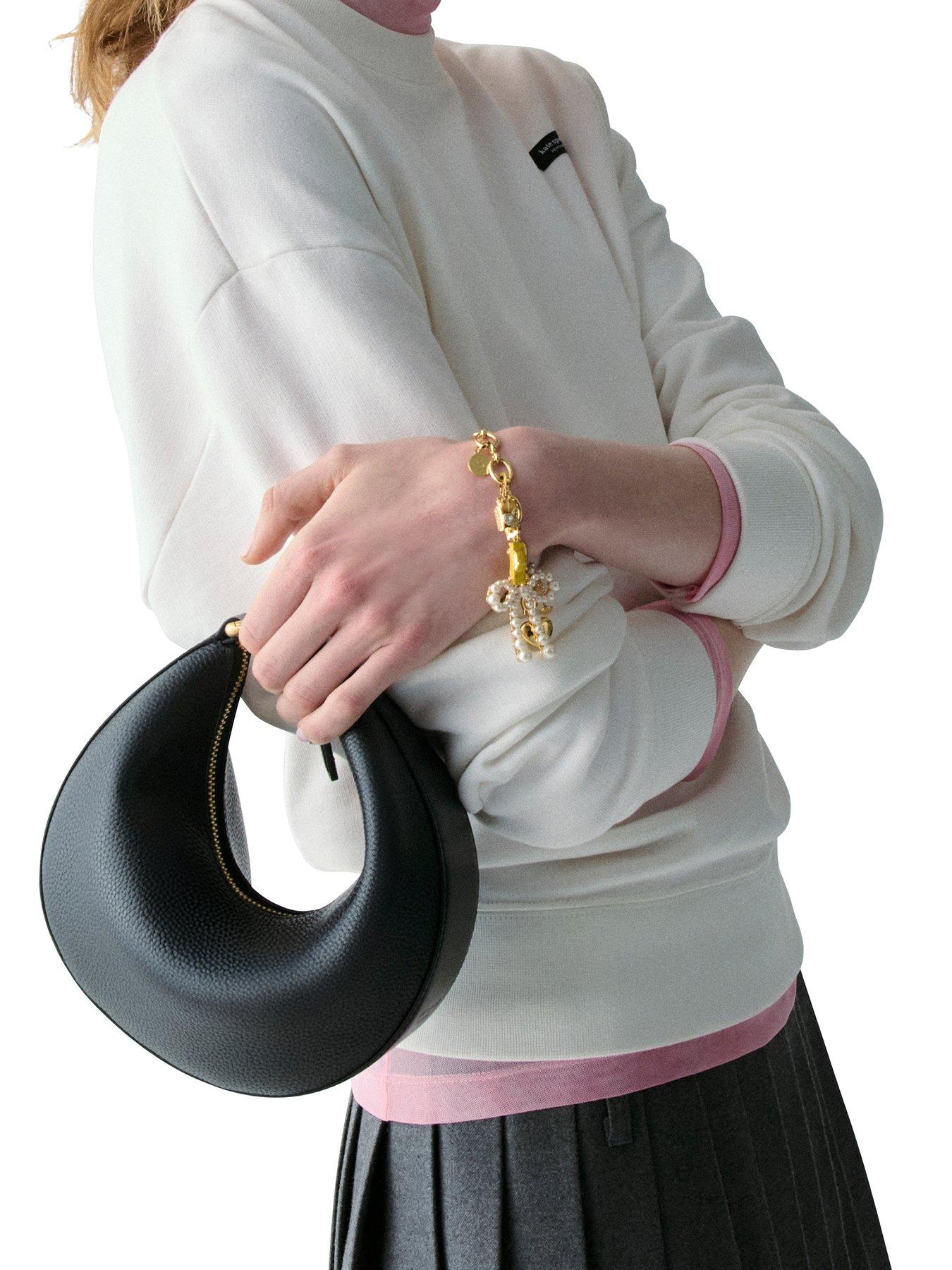 Image 4 of 5 of Kate Spade New York Duo Pebbled Leather Crossbody Bag - Black