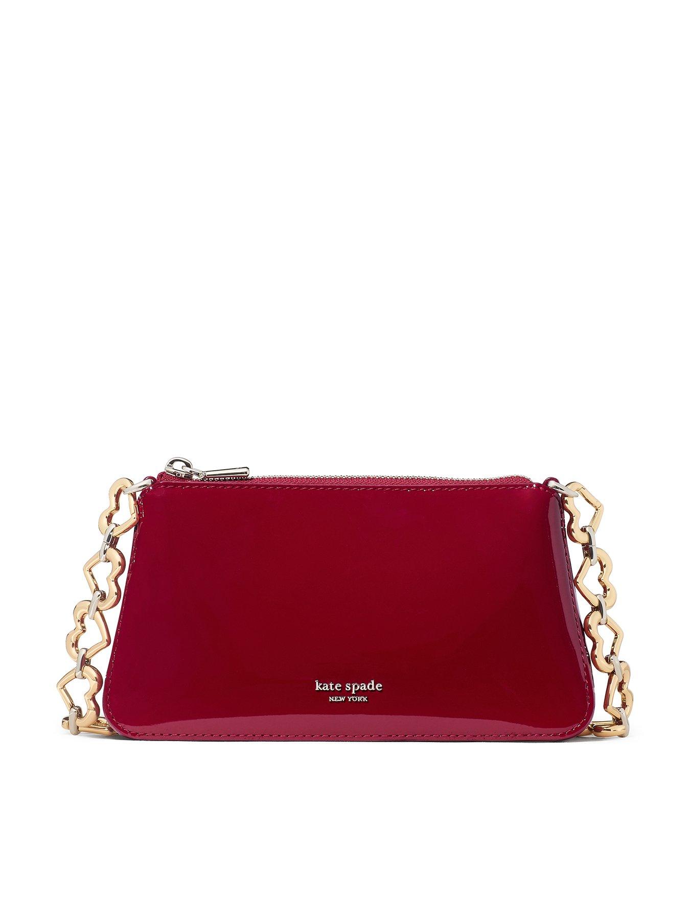 Kate Spade New York Grace Patent Leather Heart Pochette - Red