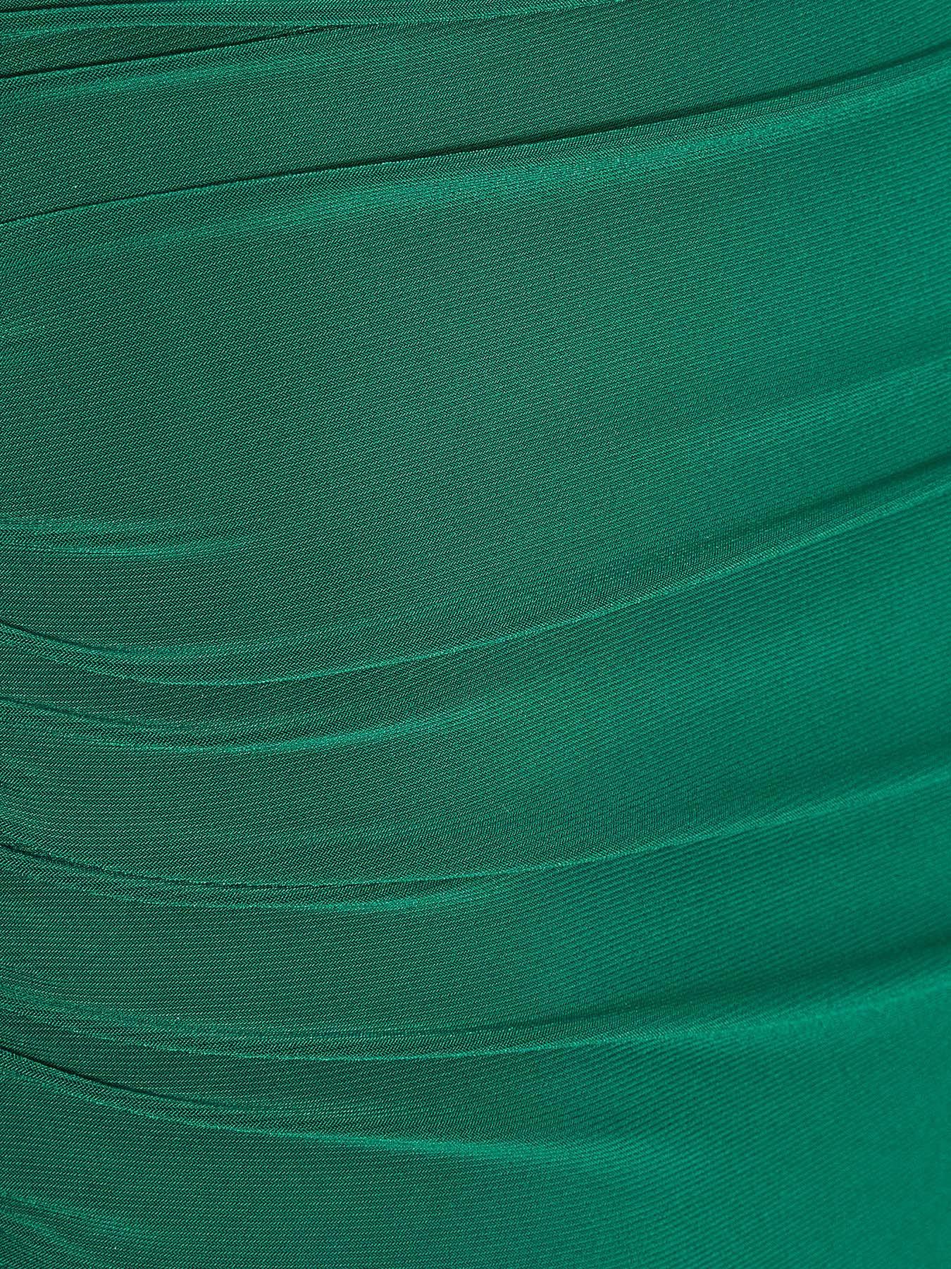 Image 6 of 6 of Quiz Bottle Green One Shoulder Midaxi Dress
