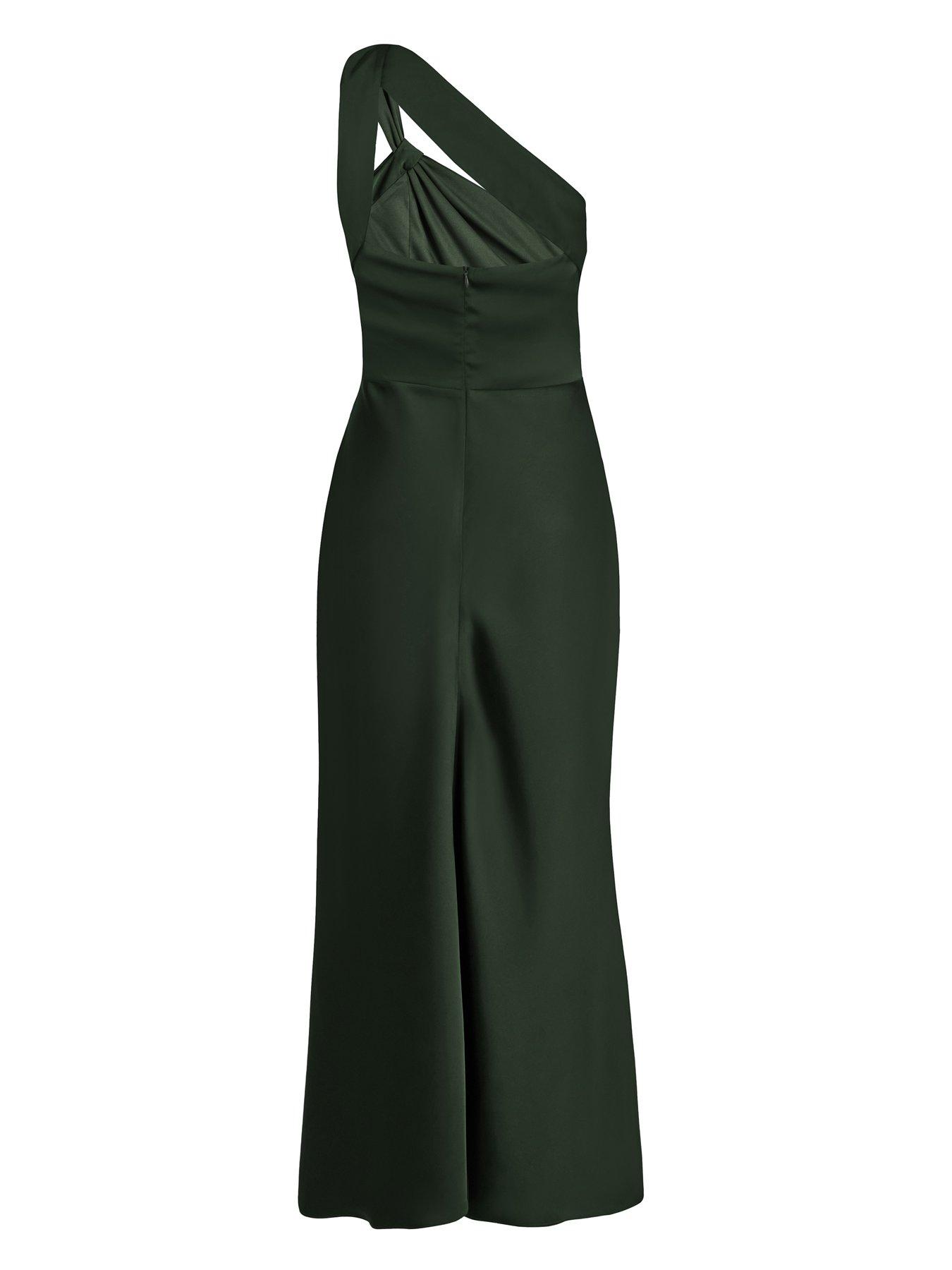 slim fit dress slacks Aurea Slinky Jersey Strapless A-Line Midaxi Dress in Emerald Green main image 0