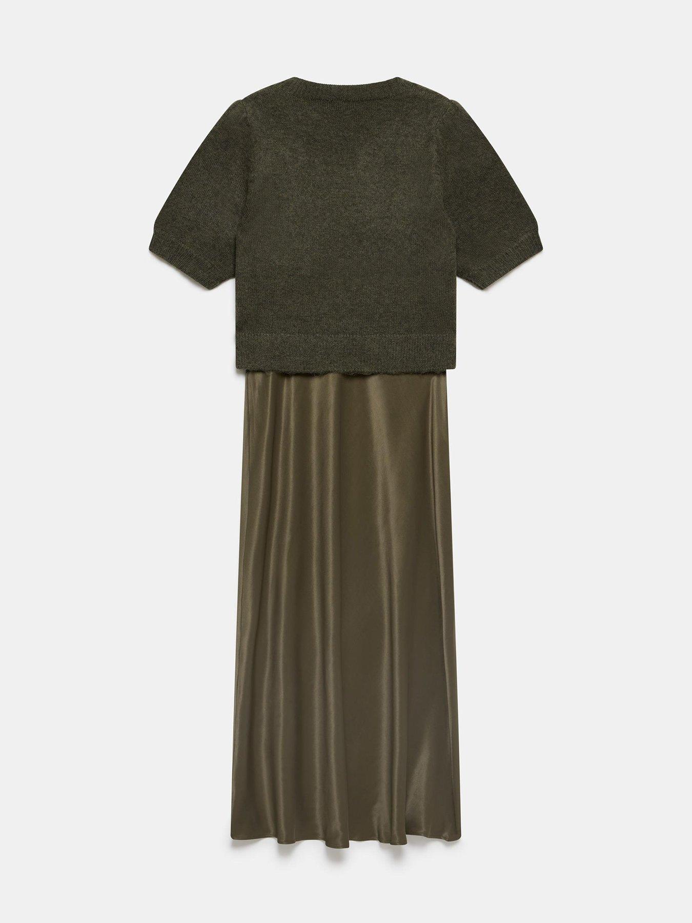 green dress high neck Women green slip dress with opened back | Women short green dress