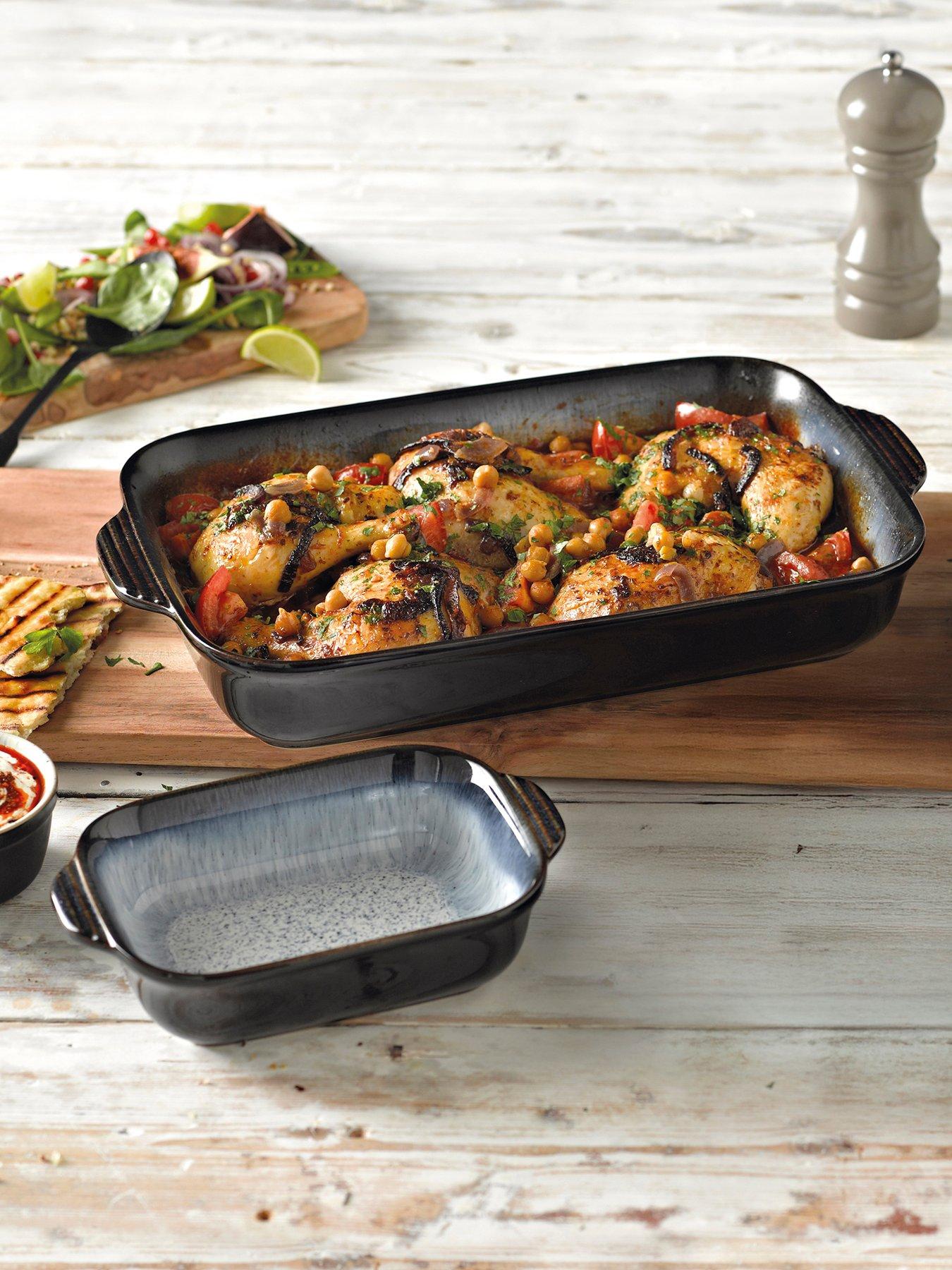 Denby Halo Small  &  Large Rectangular Oven Dish Set