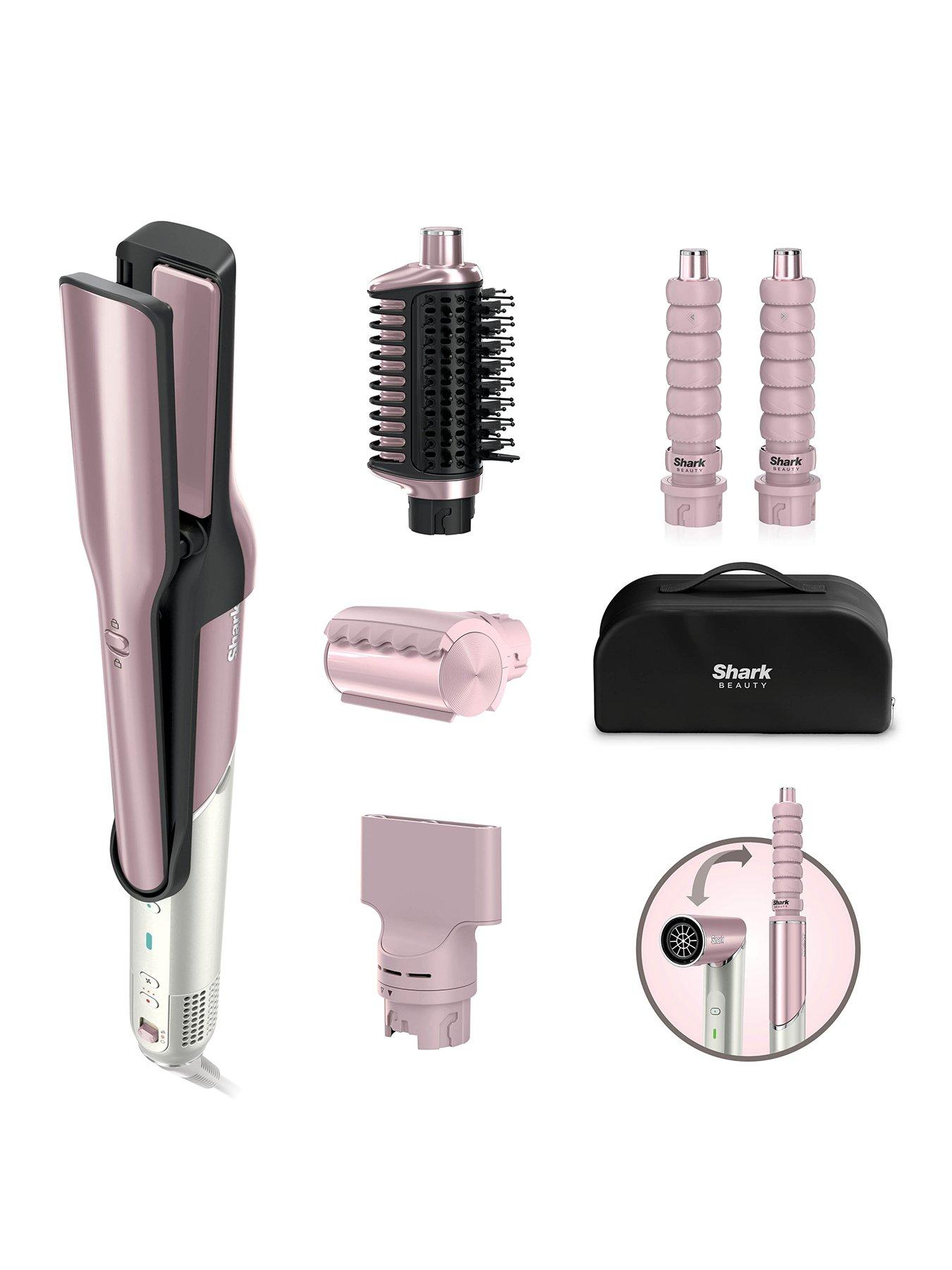 Image 1 of 7 of Shark Glam Sleek Straight Waves &amp; Curls Pink Exclusive