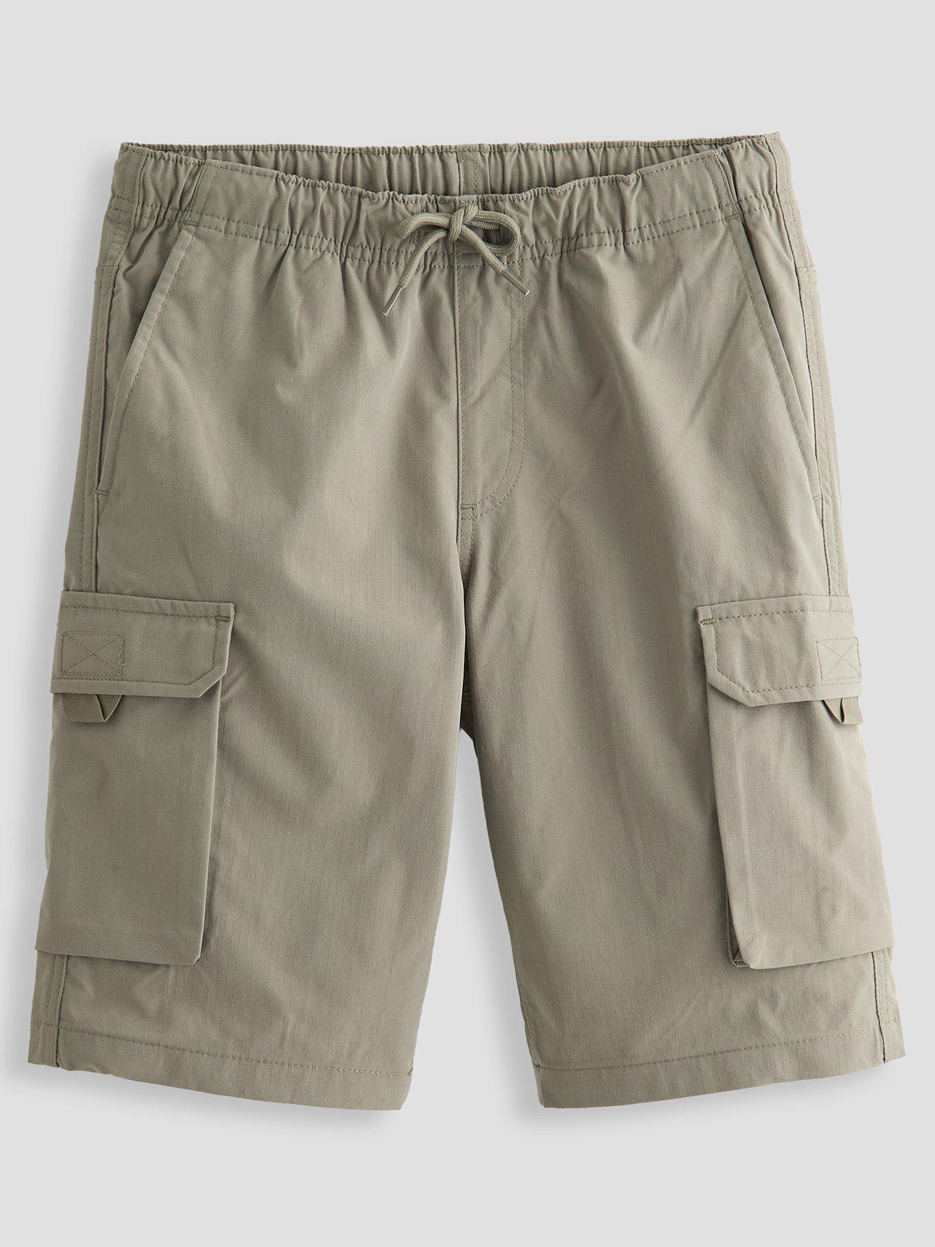 Image 1 of 4 of Jack & Jones Junior Boys Cole Ivan Cargo Jogger Shorts - Khaki