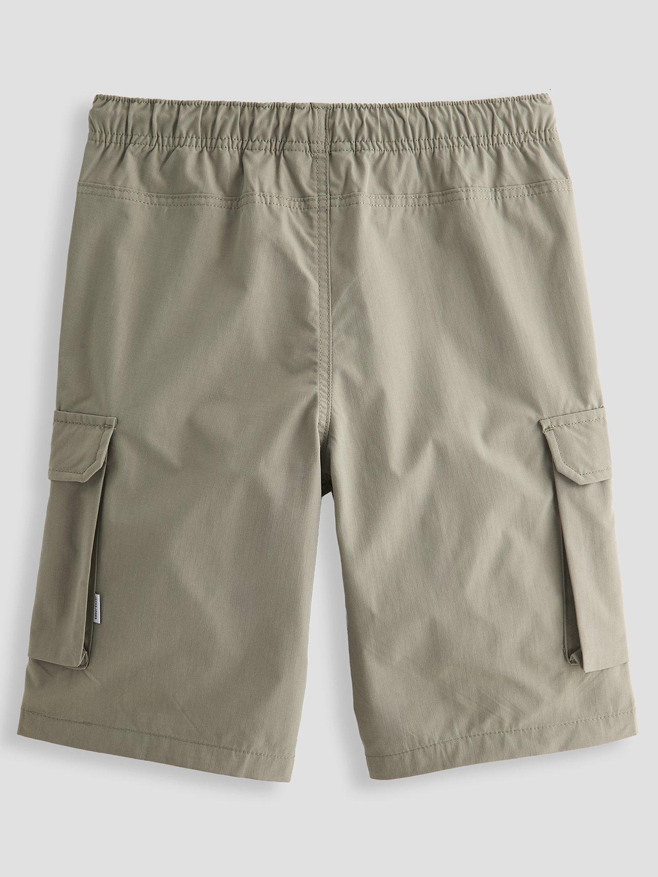 Image 2 of 4 of Jack & Jones Junior Boys Cole Ivan Cargo Jogger Shorts - Khaki