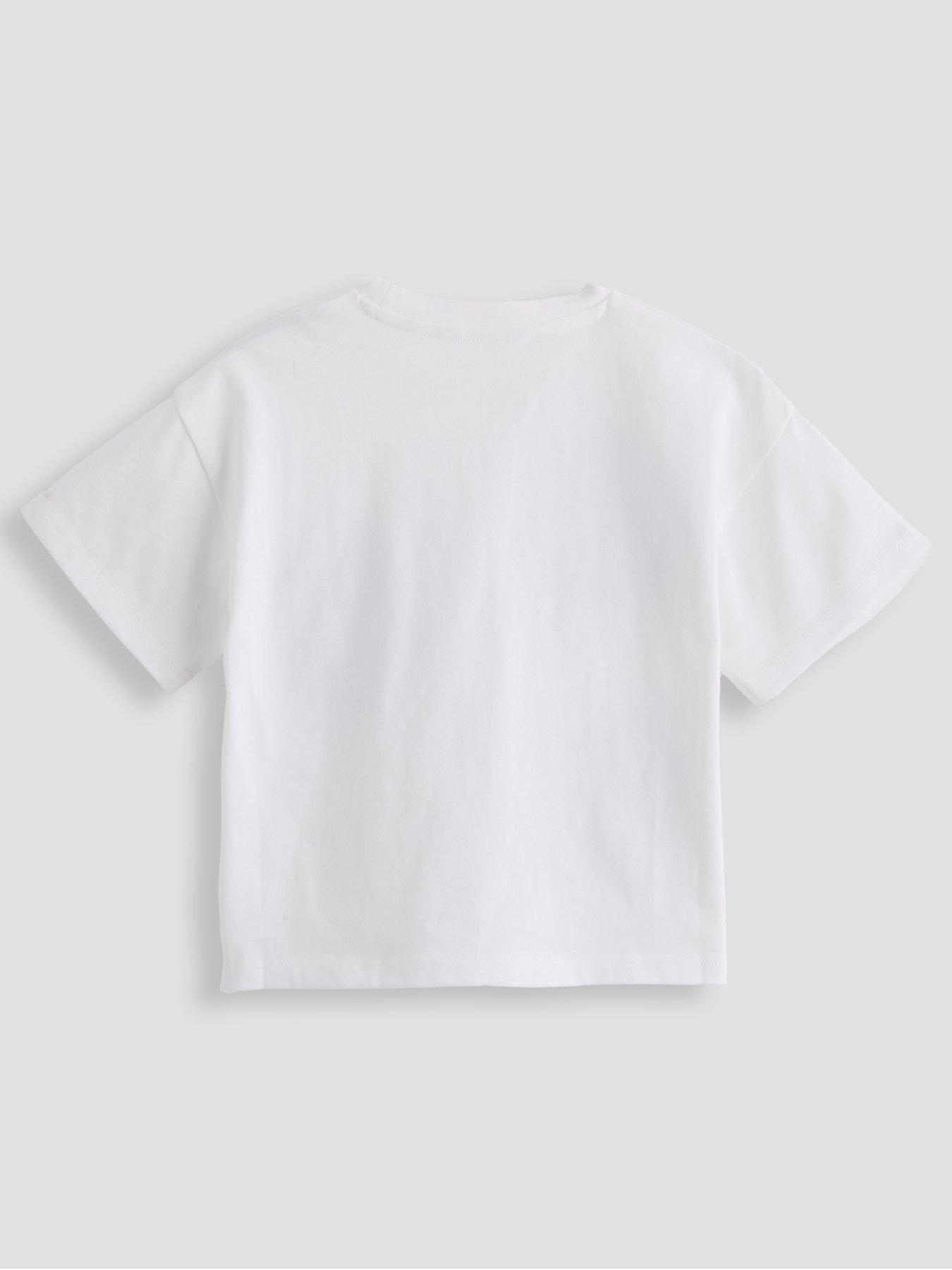 Image 2 of 5 of The Very Collection Girls 3D Heart Ric Rac T-Shirt - White