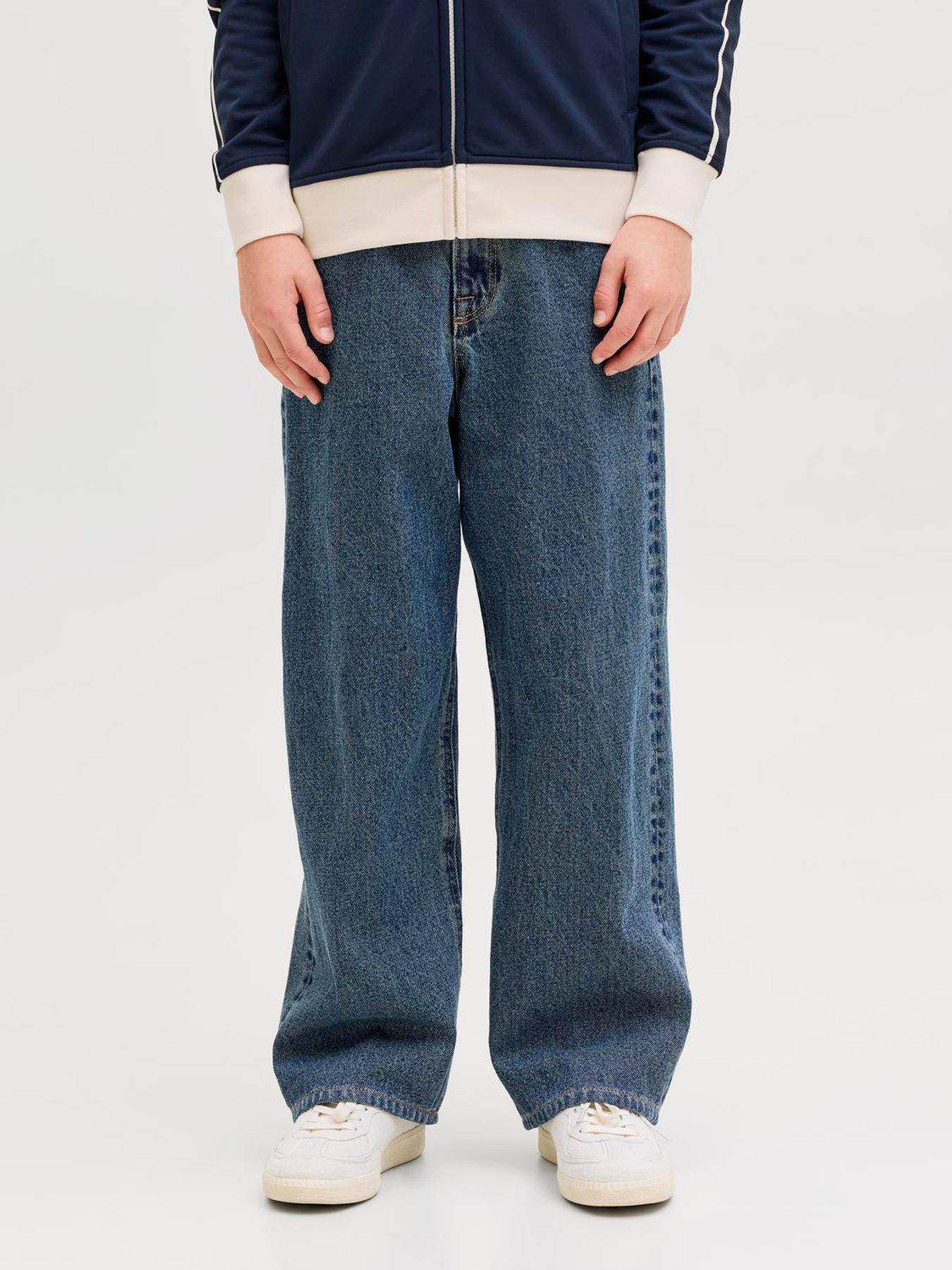 Image 1 of 7 of Jack & Jones Junior Boys Alex Original 058 Jeans - Blue