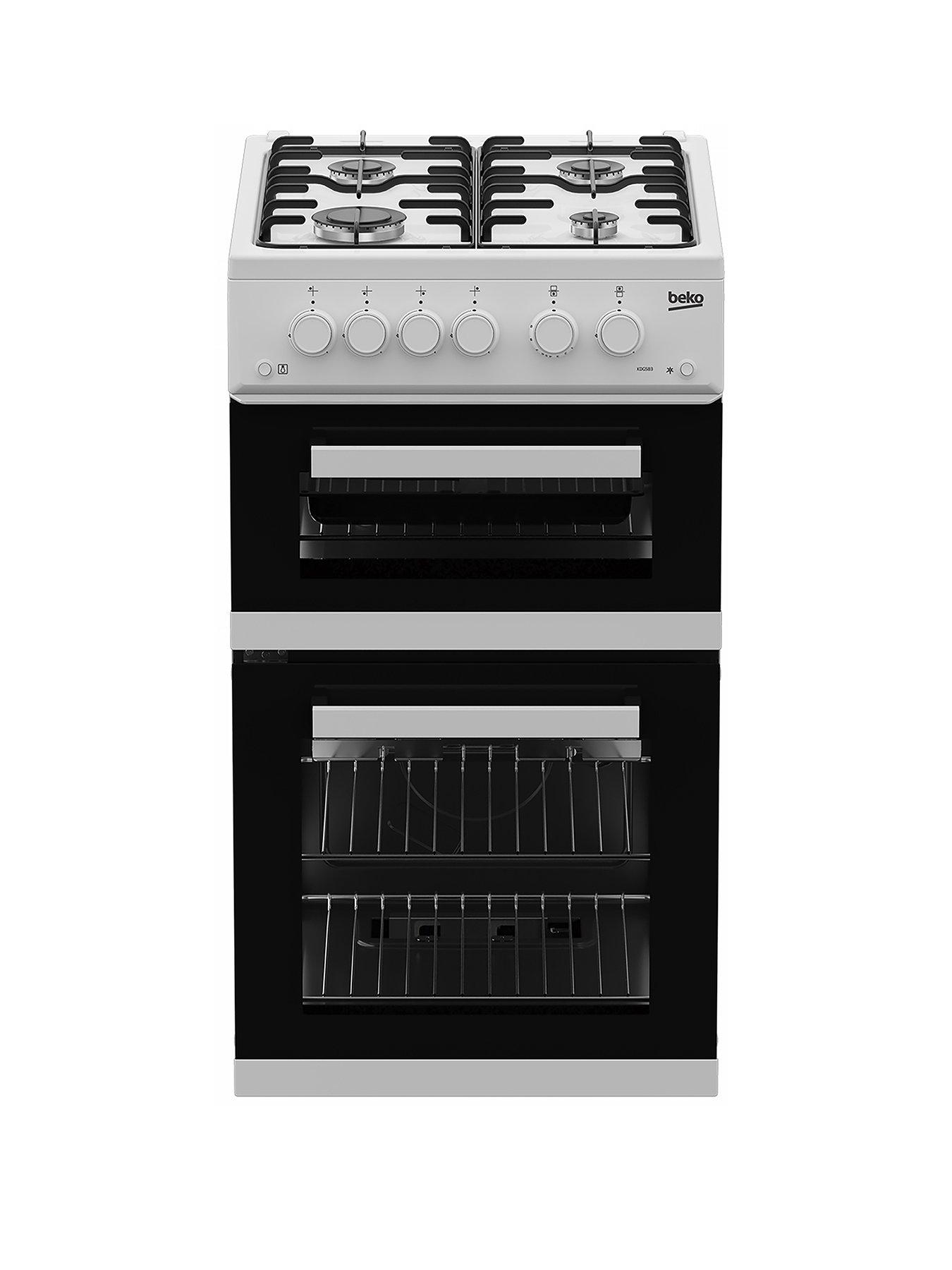 Beko KDG583W Freestanding Gas Twin Cavity Cooker - White
