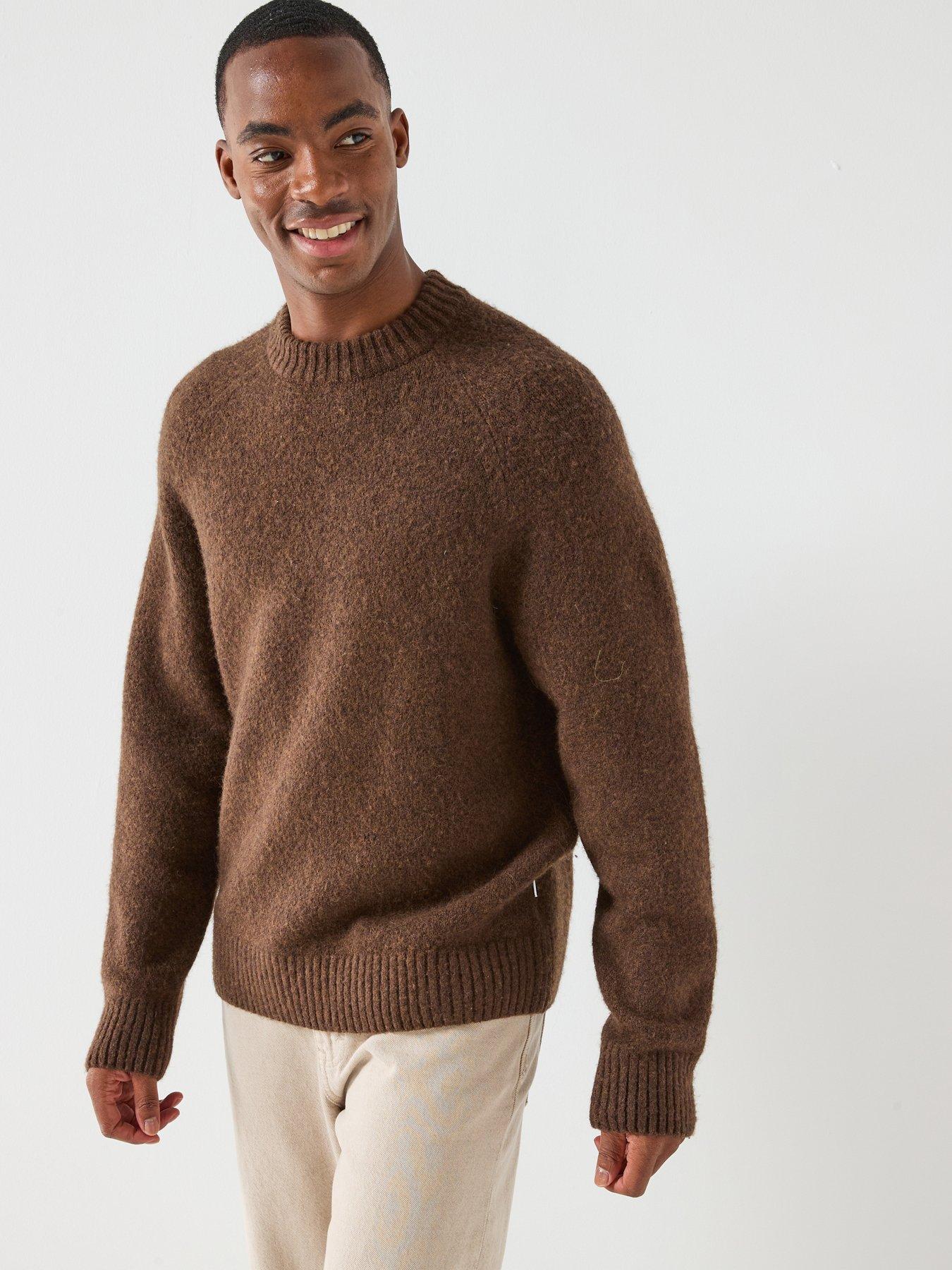 les-deux-gilbert-heavyweight-knitted-jumper-brown