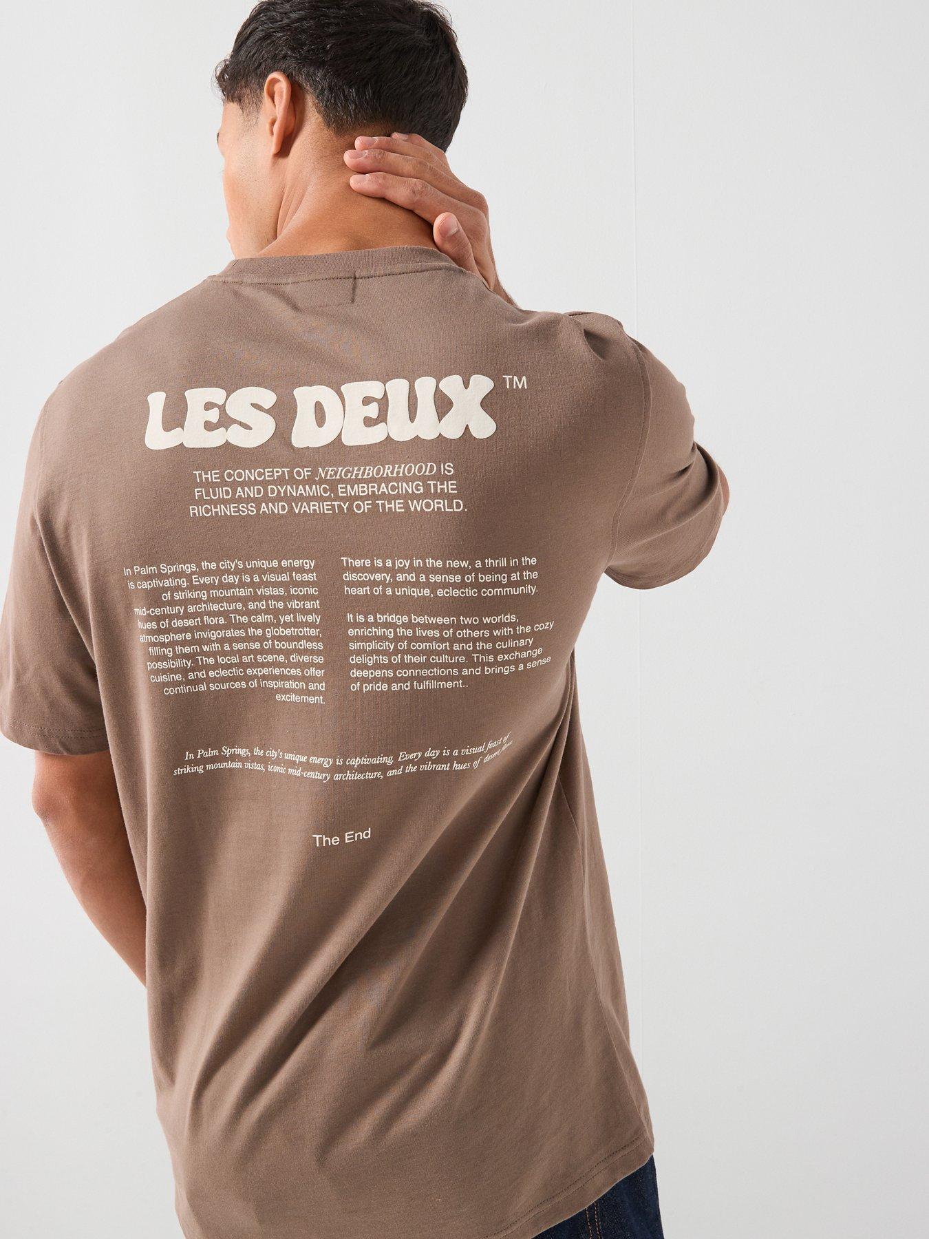 Les Deux Ben Dynamic Back Print Regular Fit T-Shirt - Brown