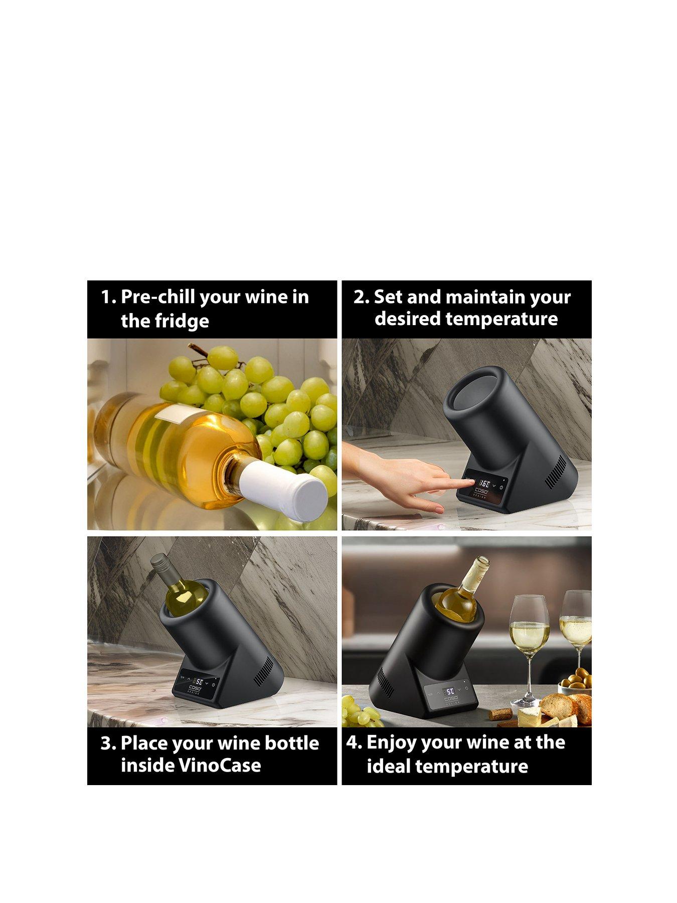 Image 2 of 7 of Caso Design VinoCase Tabletop Wine Cooler -&nbsp;Black