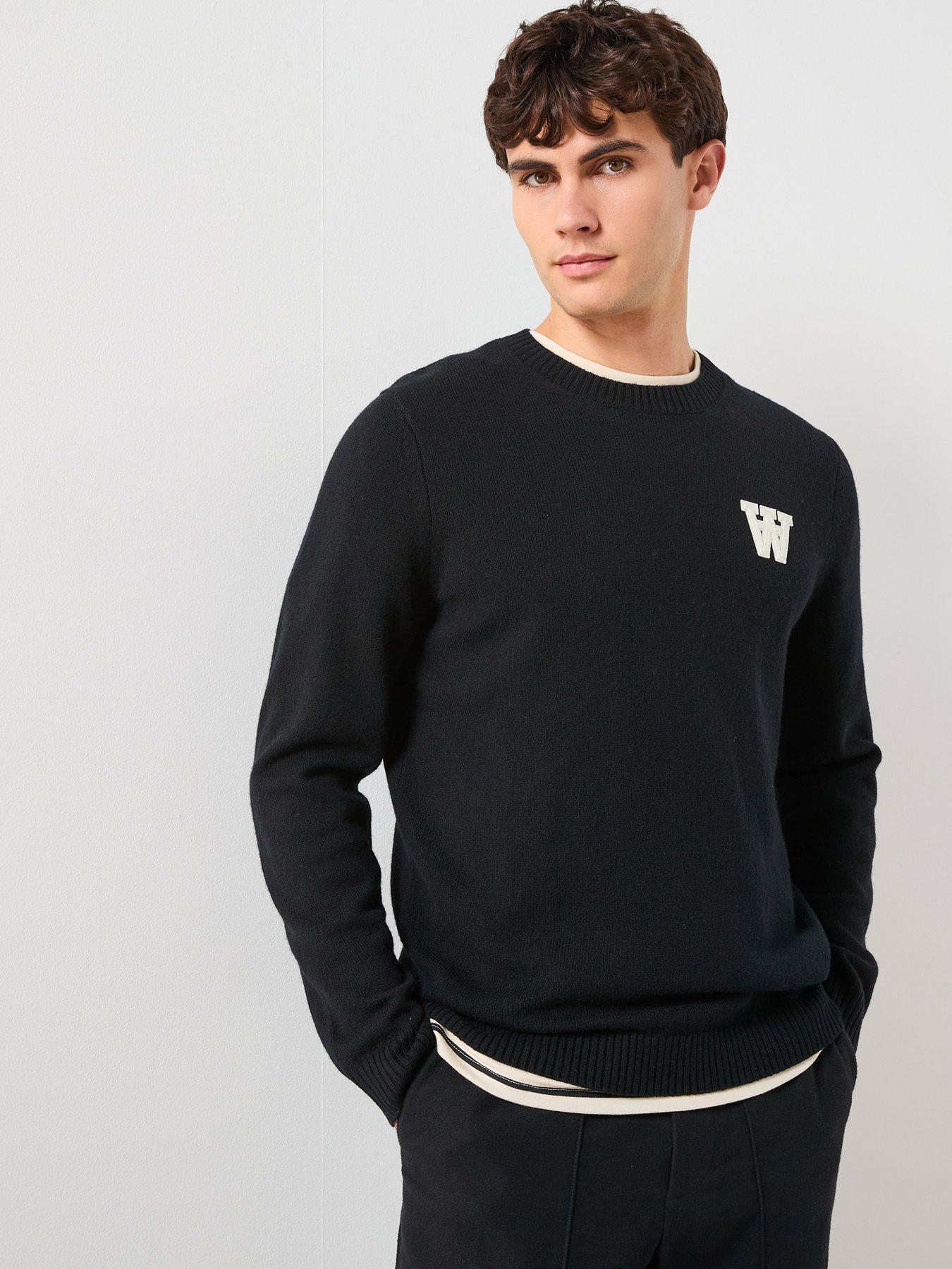 WOOD WOOD Double A By Tay Aa Lambswool Knitted Jumper - Black