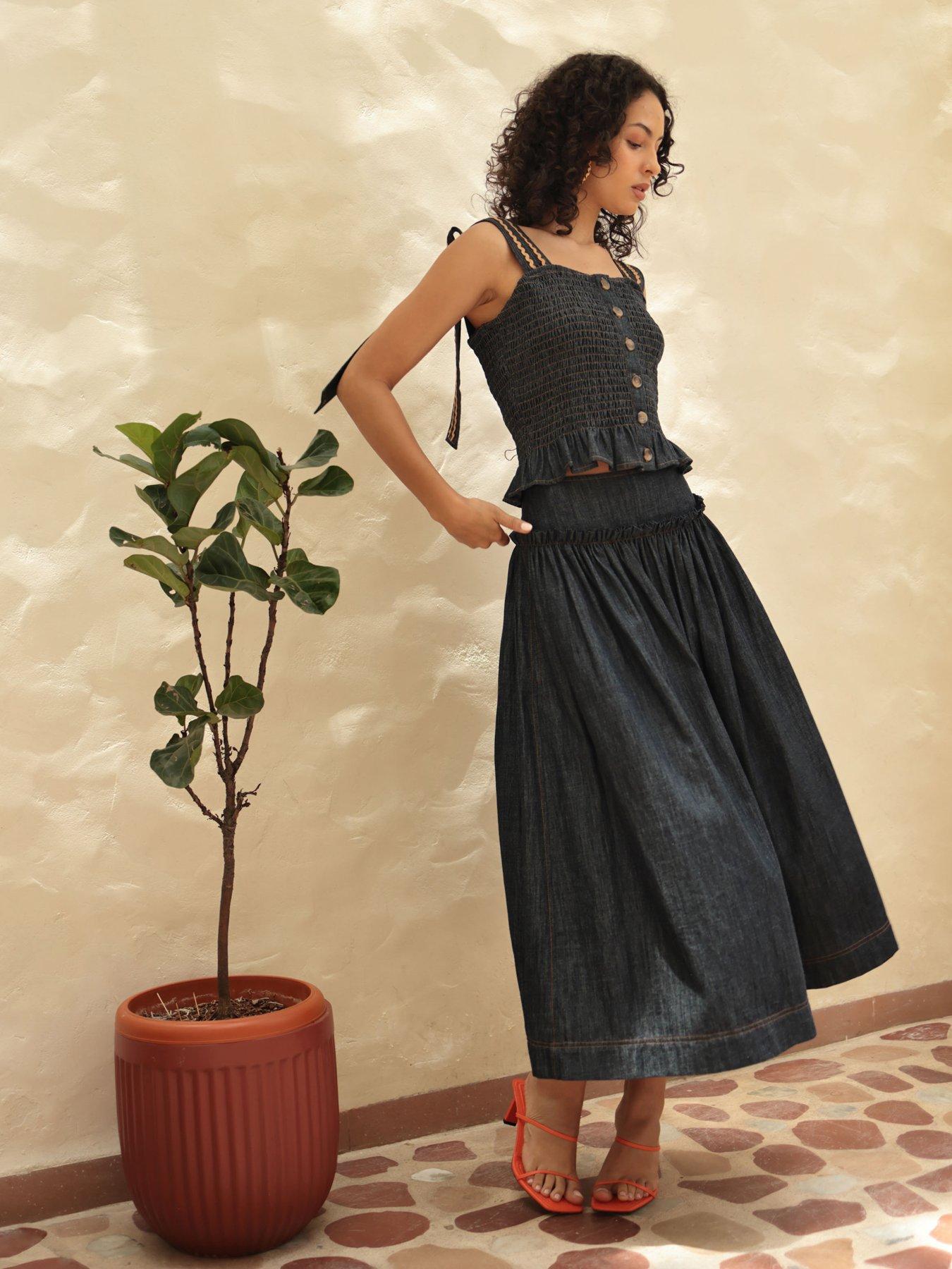 Emily Lovelock Mabel Denim Skirt